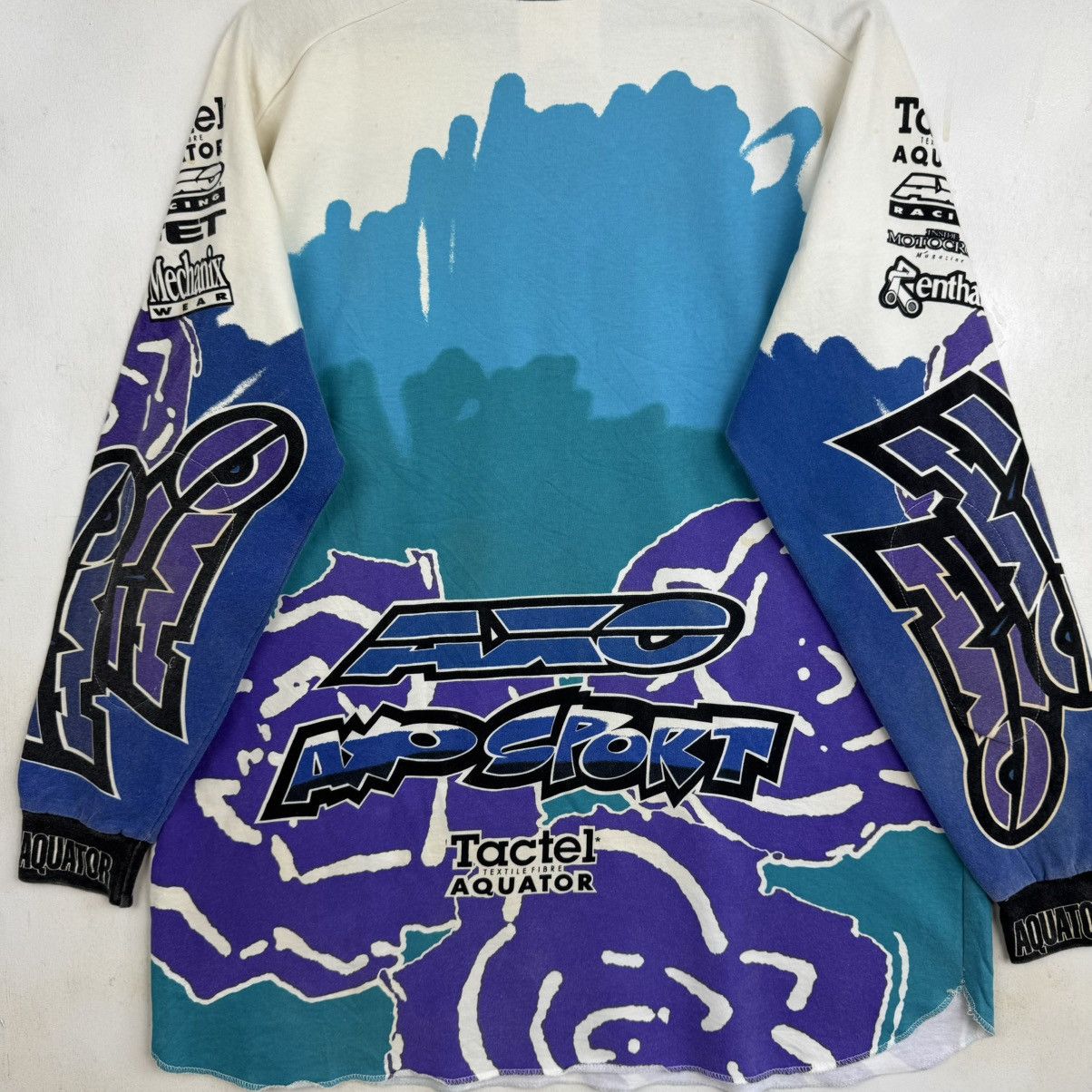 Vintage Vintage 90s AXO Sport Jersey Tactel Aquator Motocross 1993 Size US L / EU 52-54 / 3 - 9 Thumbnail