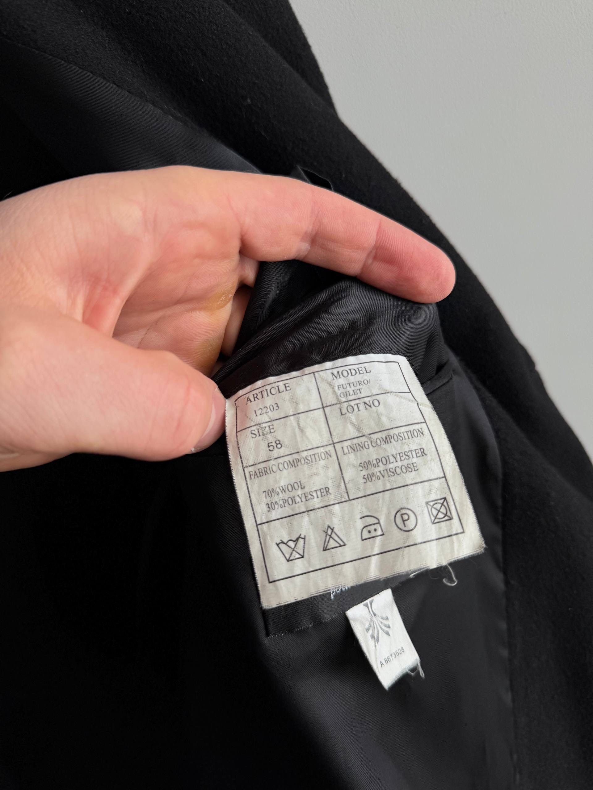 Yves Saint Laurent Vintage Yves Saint Laurent Pure Wool Button Over Coat Black Size US XXL / EU 58 / 5 - 4 Thumbnail
