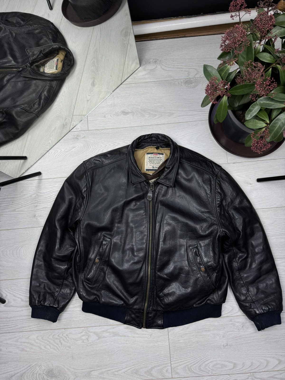 Levi's Vintage Clothing Ultra Rare 🤯 Levi’s Leather Aviator Jacket Size US S / EU 44-46 / 1 - 1 Thumbnail