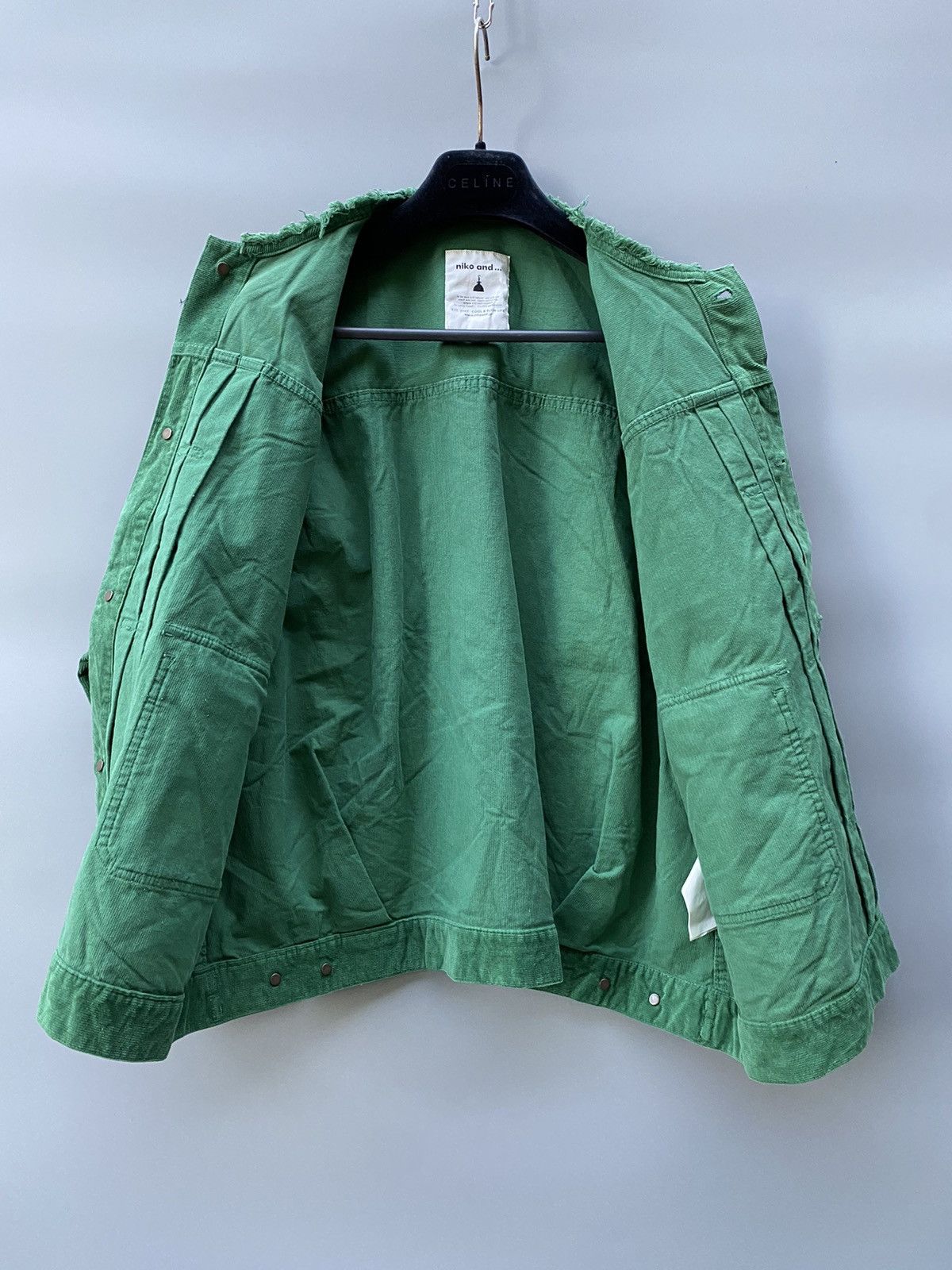 Japanese Brand Niko and.. Corduroy Colarless Trucker Jacket Size US M / EU 48-50 / 2 - 6 Thumbnail