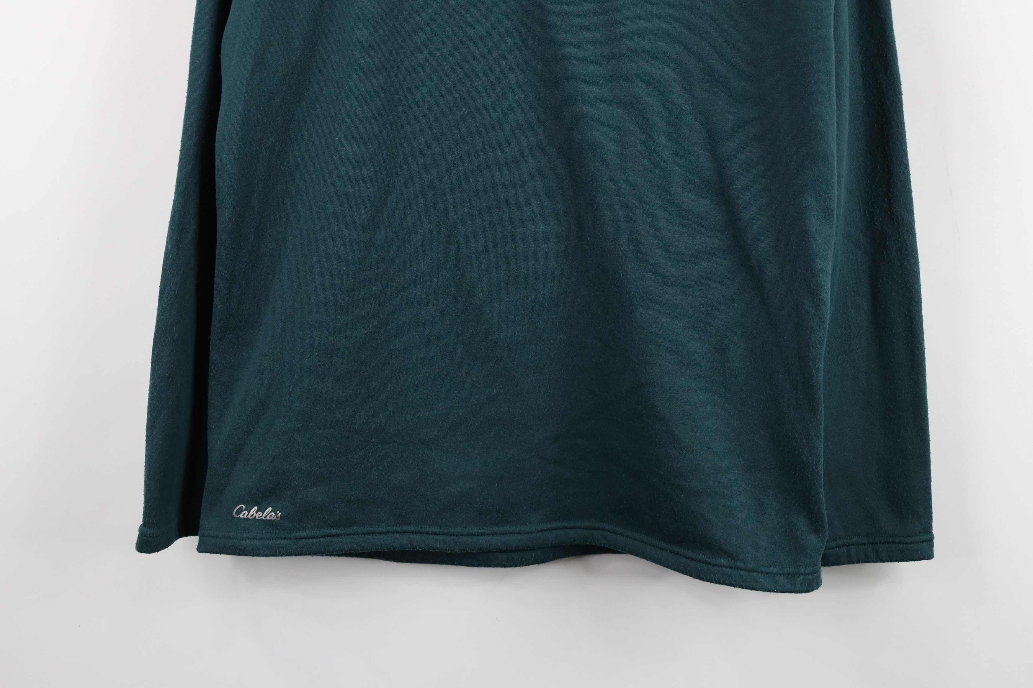 Cabelas Vintage Cabelas Faded Fleece Thermal Sweatshirt Green Size US M / EU 48-50 / 2 - 3 Thumbnail