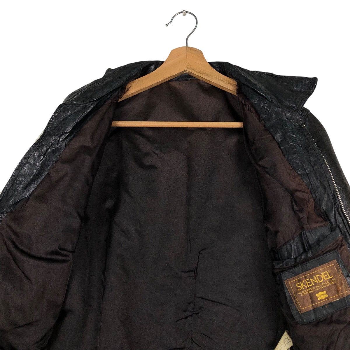 Japanese Brand 📌Vintage Biker Genuine Leather Jacket Skendel Issey Miyake Size US M / EU 48-50 / 2 - 15 Thumbnail