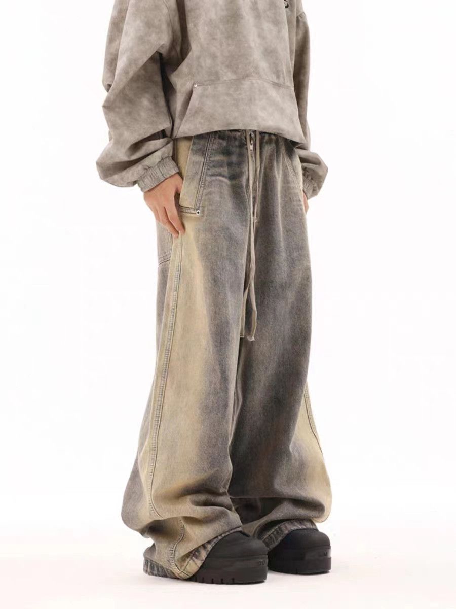 Japanese Brand × Jean Retro Gradient Heavyweight Wide Leg Jeans Size US 34 / EU 50 - 3 Thumbnail