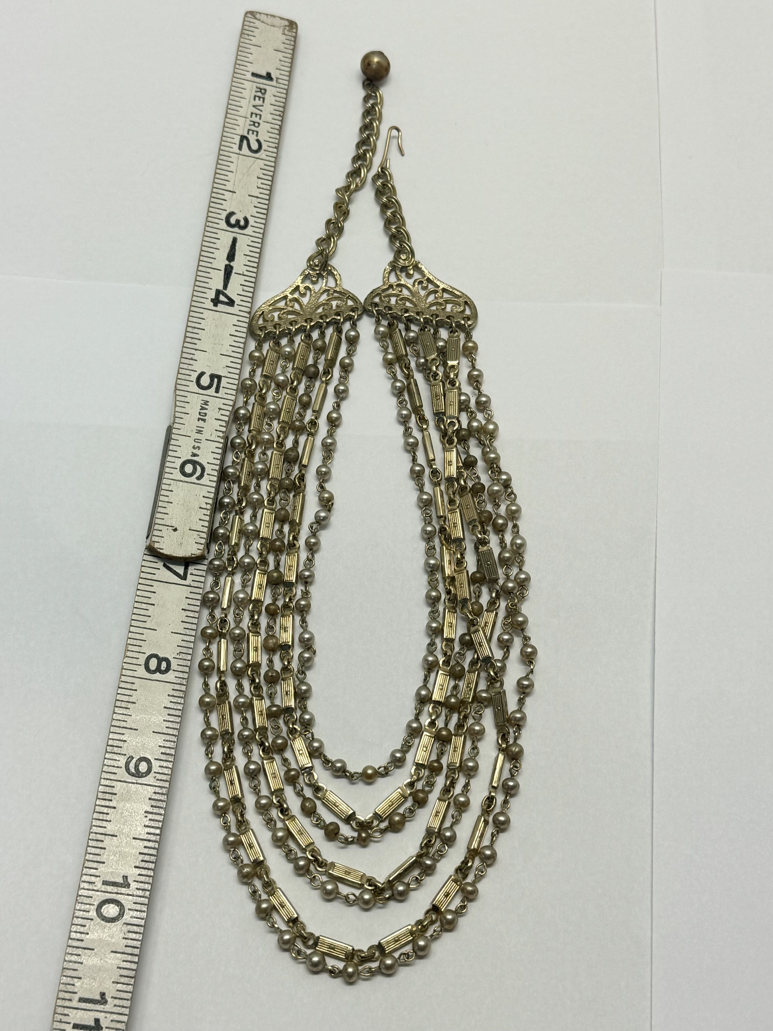 Vintage Vintage pearl multi chain collar necklace Size ONE SIZE - 5 Thumbnail