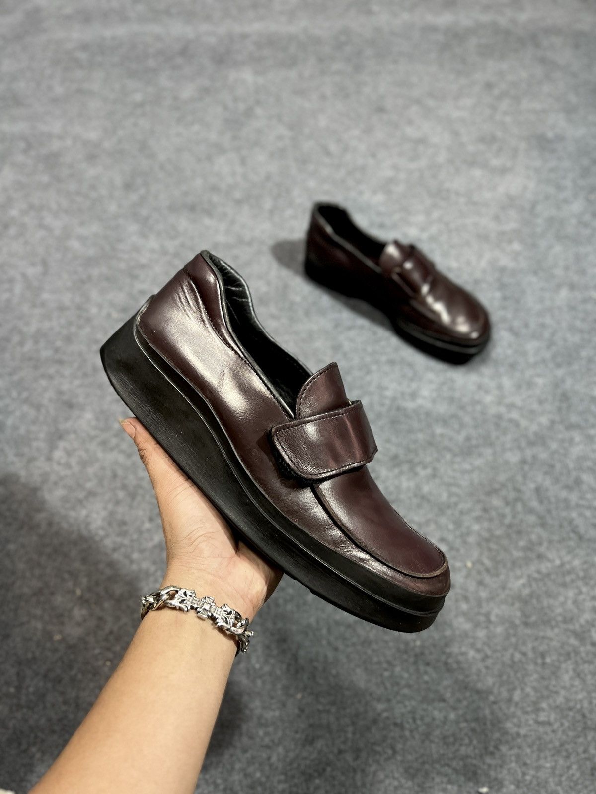 Prada PD Round Toe Leather Loafer Size US 10.5 / EU 43-44 - 7 Thumbnail