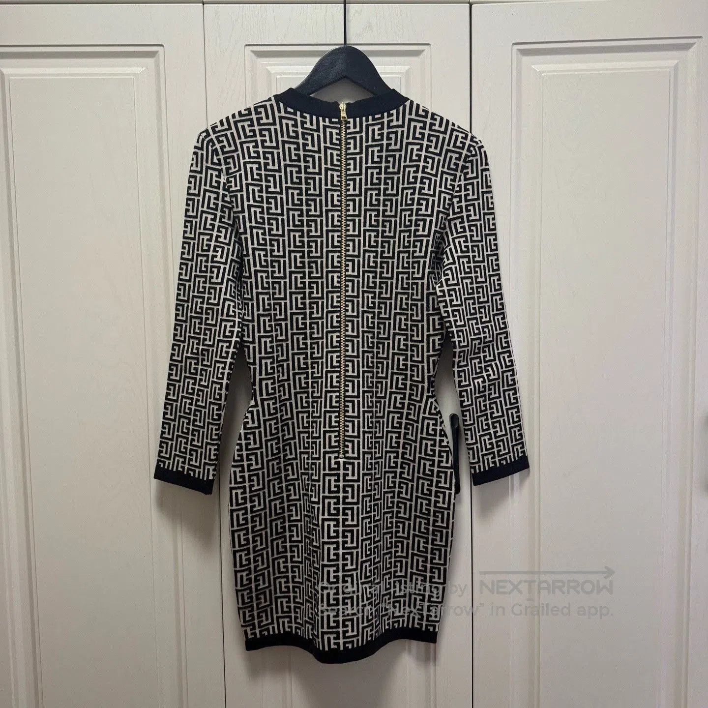 Balmain Balmain Wool Blend Logo Dress. Size S / US 4 / IT 40 - 2 Thumbnail