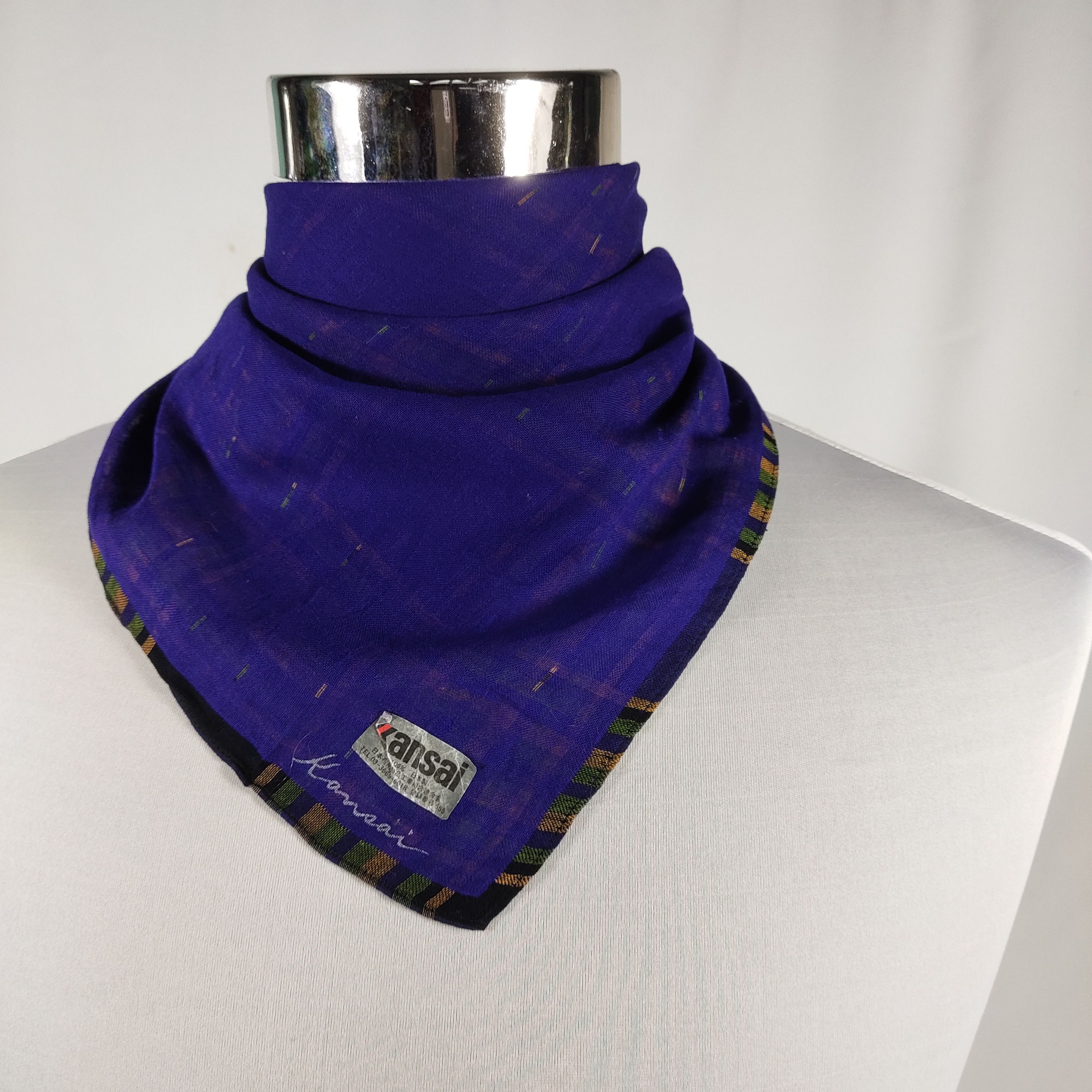 Kansai Yamamoto × Vintage Kansai Yamamoto Handkerchief / Neckerchief / Bandana FZ094 Size ONE SIZE - 1 Thumbnail