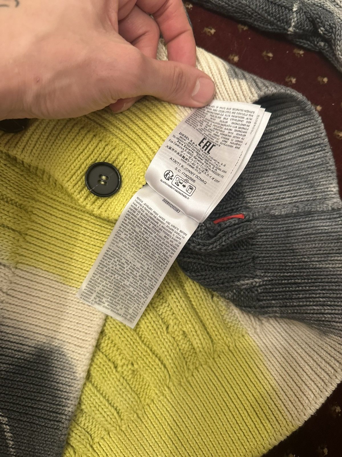 Diesel Diesel Multi Color Cardigan Size US M / EU 48-50 / 2 - 5 Thumbnail