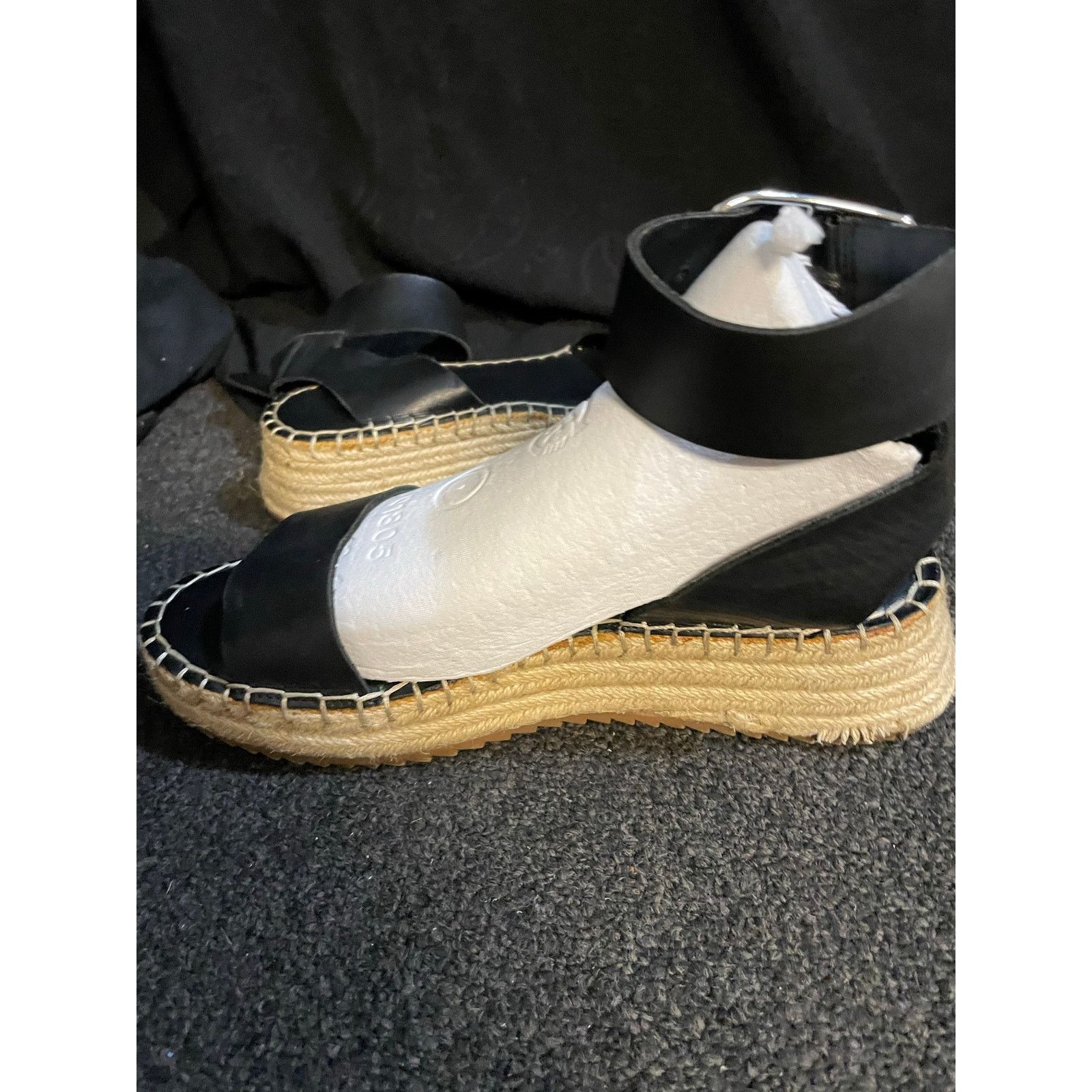 Franco Sarto Franco Sarto Black Marona Espadrille Wedge Sandal Womens 7.5 Size US 7.5 / IT 37.5 - 4 Thumbnail
