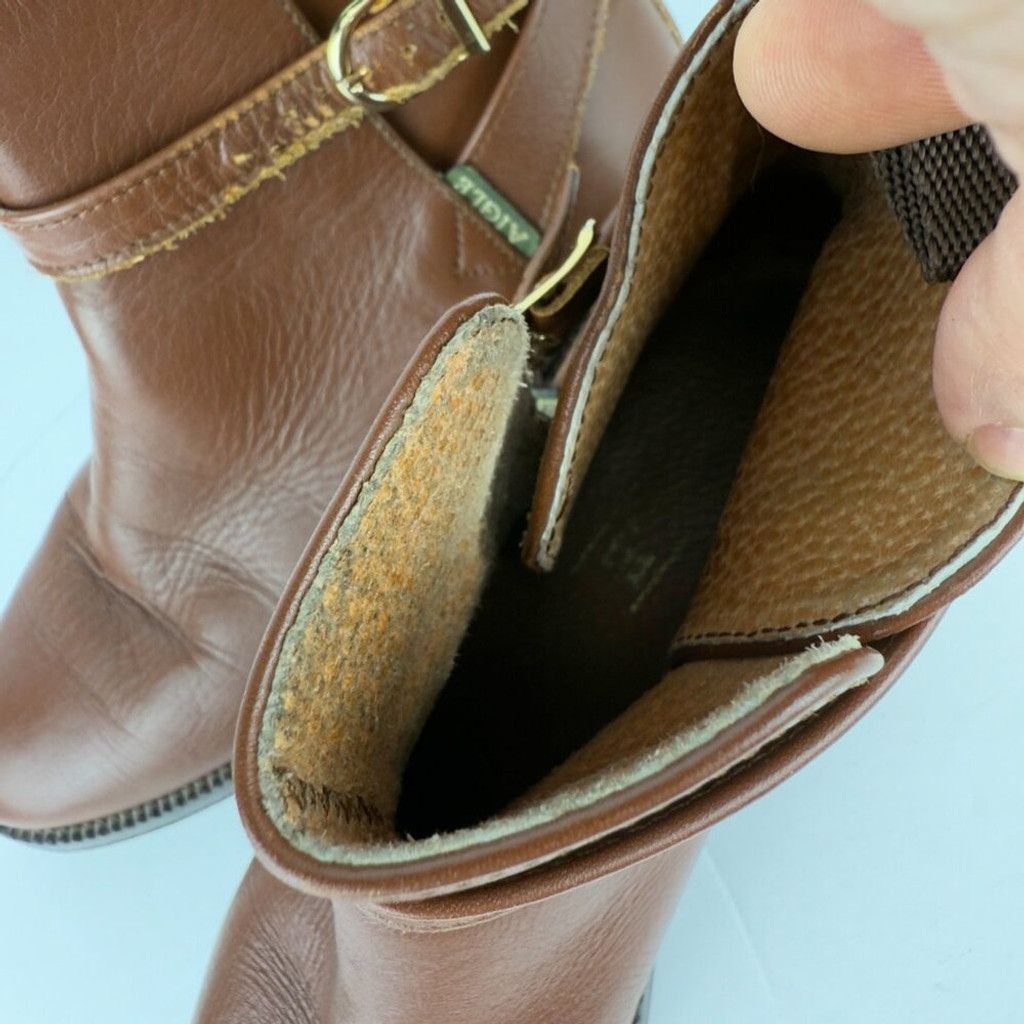 Aigle AIGLE Brown Ankle Boots Tan Luxury Chelsea French Booties 38 Size US 8 / IT 38 - 15 Thumbnail