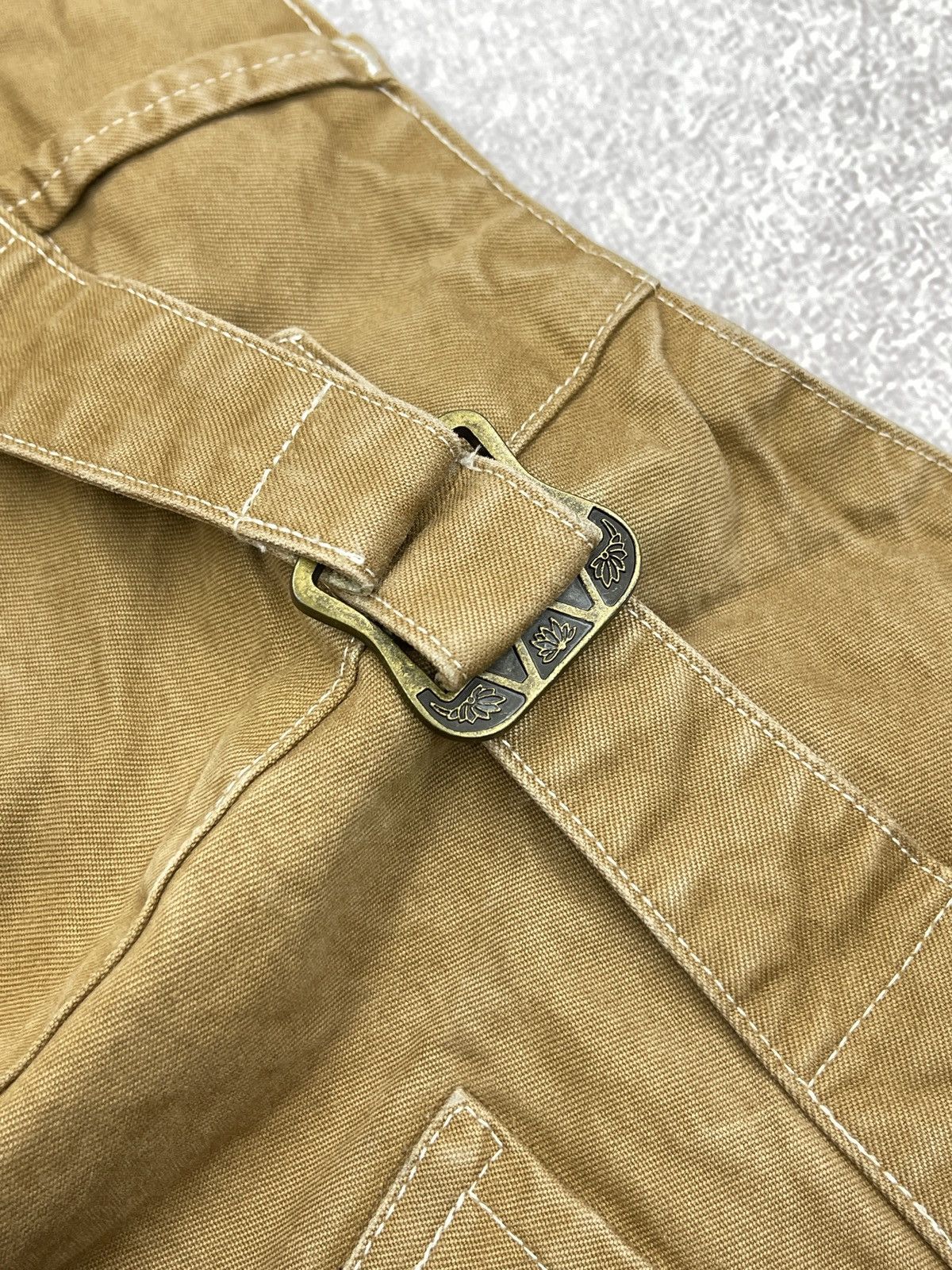 Polo Ralph Lauren Vintage Polo Ralph Lauren Baggy Cowboy Pants Beige Y2K Rugby Size 30" / US 8 / IT 44 - 5 Thumbnail