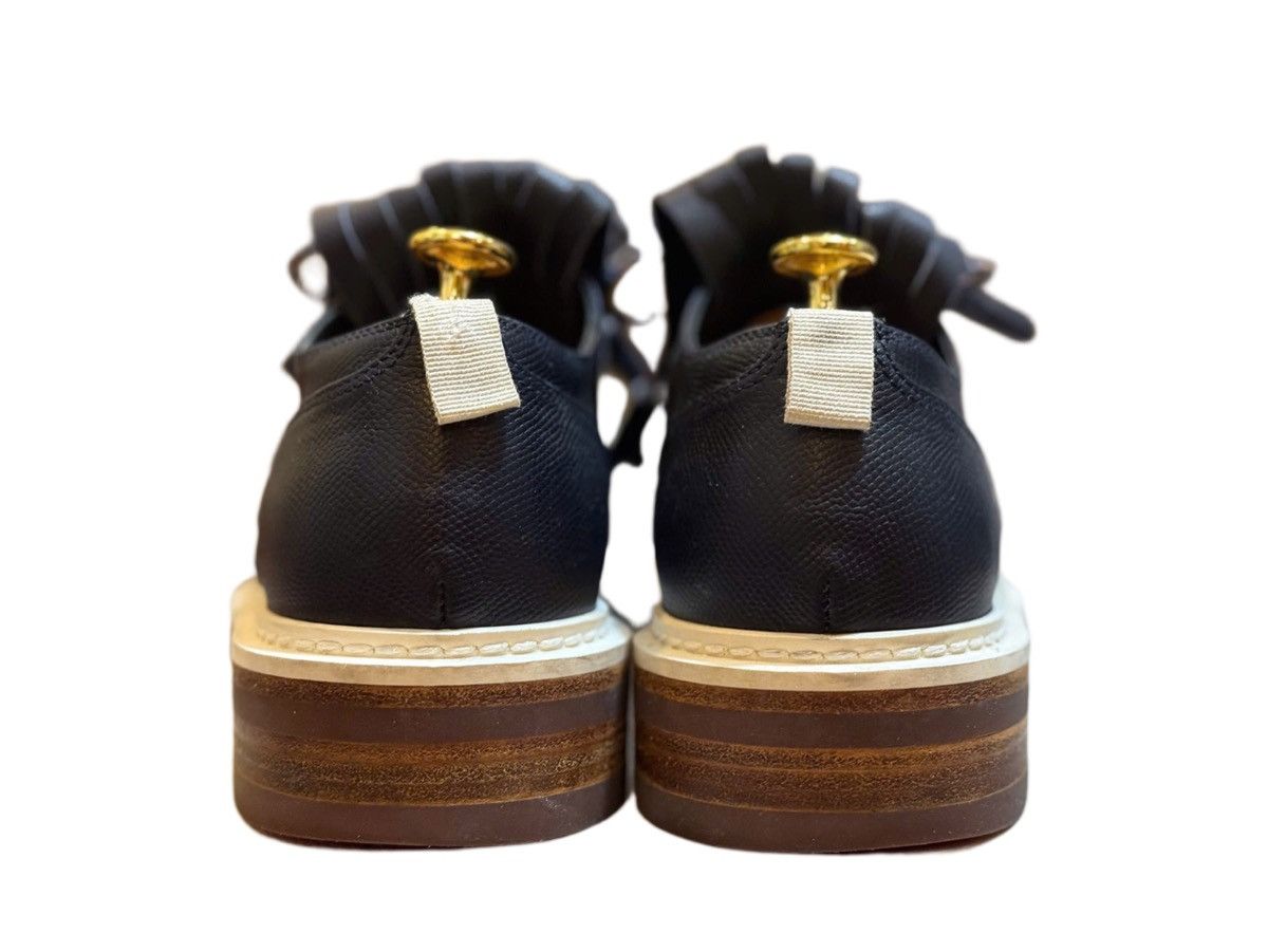Kris Van Assche KRISVANASSCHE Navy Fringed Tongue Derby Shoes – SUPER RARE Size US 8 / EU 41 - 4 Thumbnail