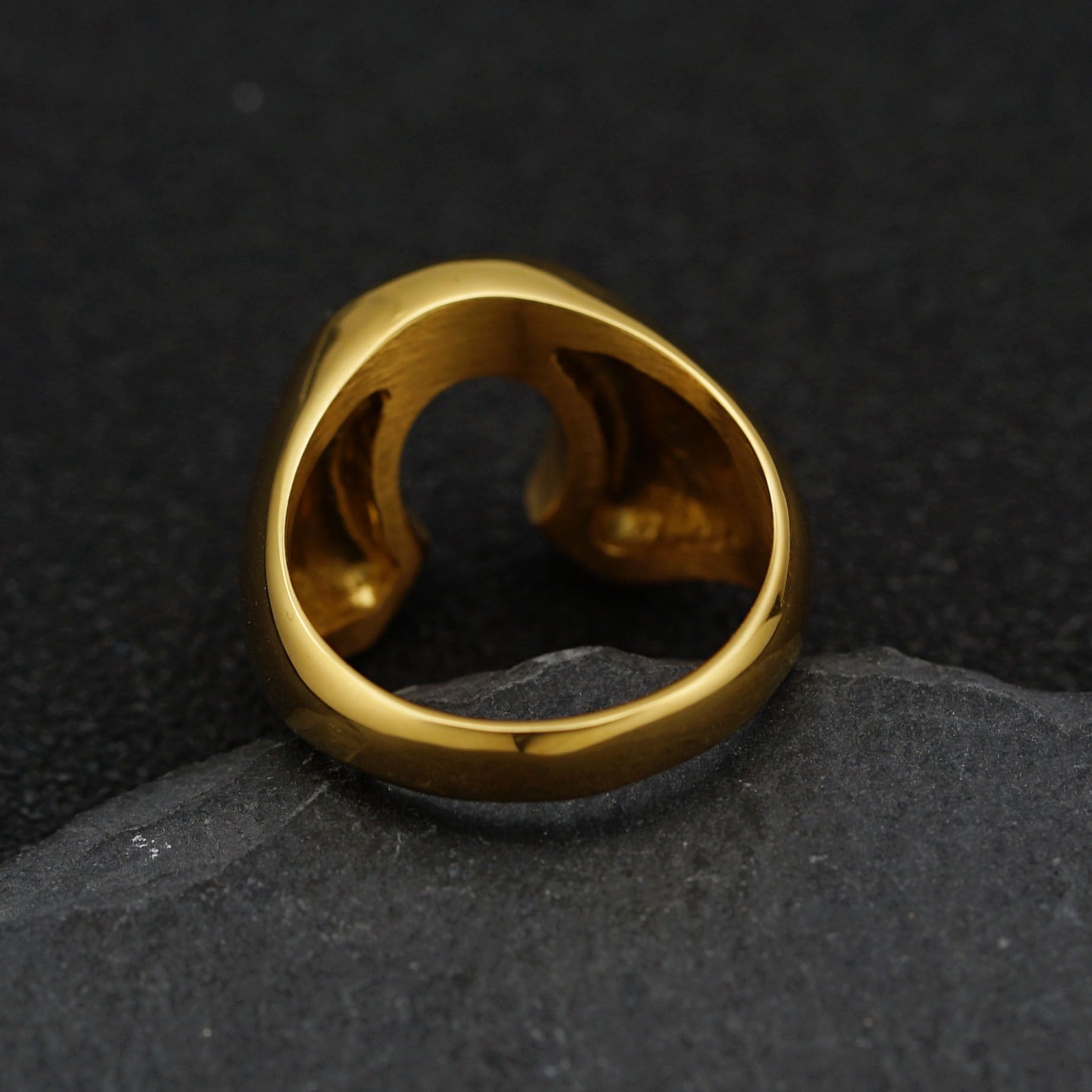 Jewelry Retro Jewelry Rings Open Size Chrome Ring (Size 7-13) Size ONE SIZE - 3 Thumbnail