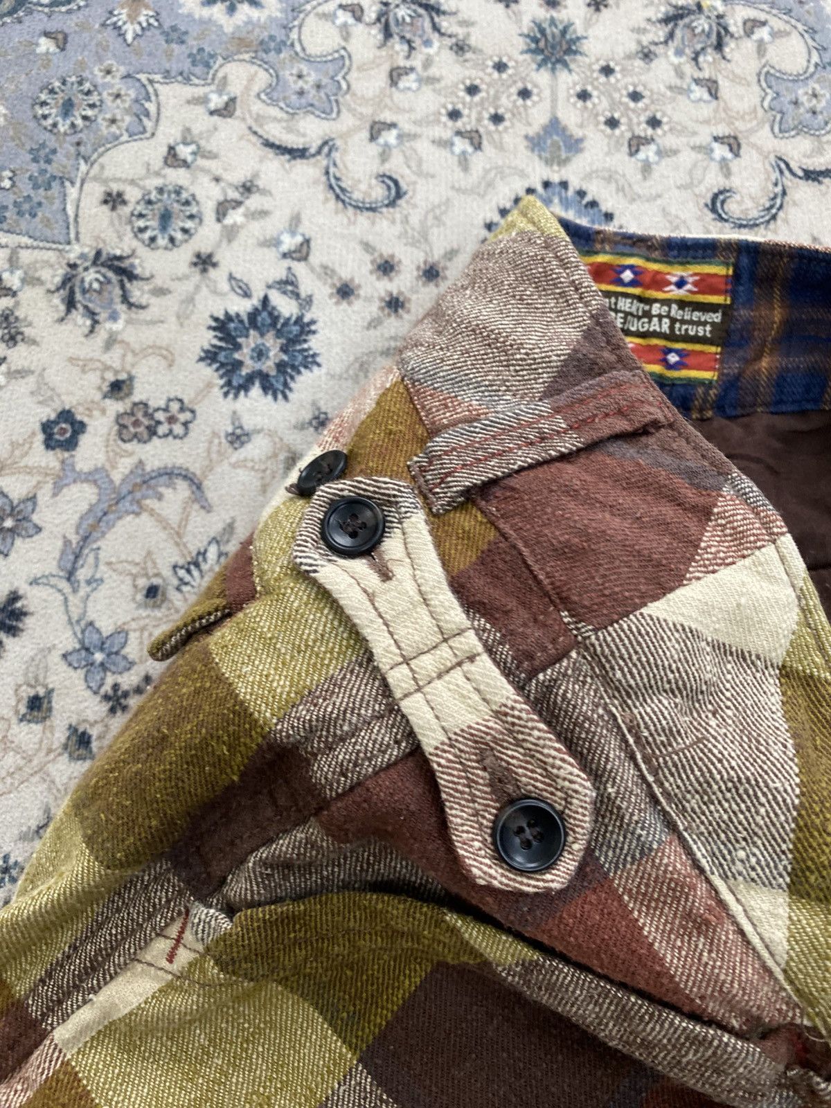 Japanese Brand VINTAGE CUBE SUGAR PLAID TARTAN PANTS LIKE ISSEY MIYAKR CDG Size US 30 / EU 46 - 6 Thumbnail
