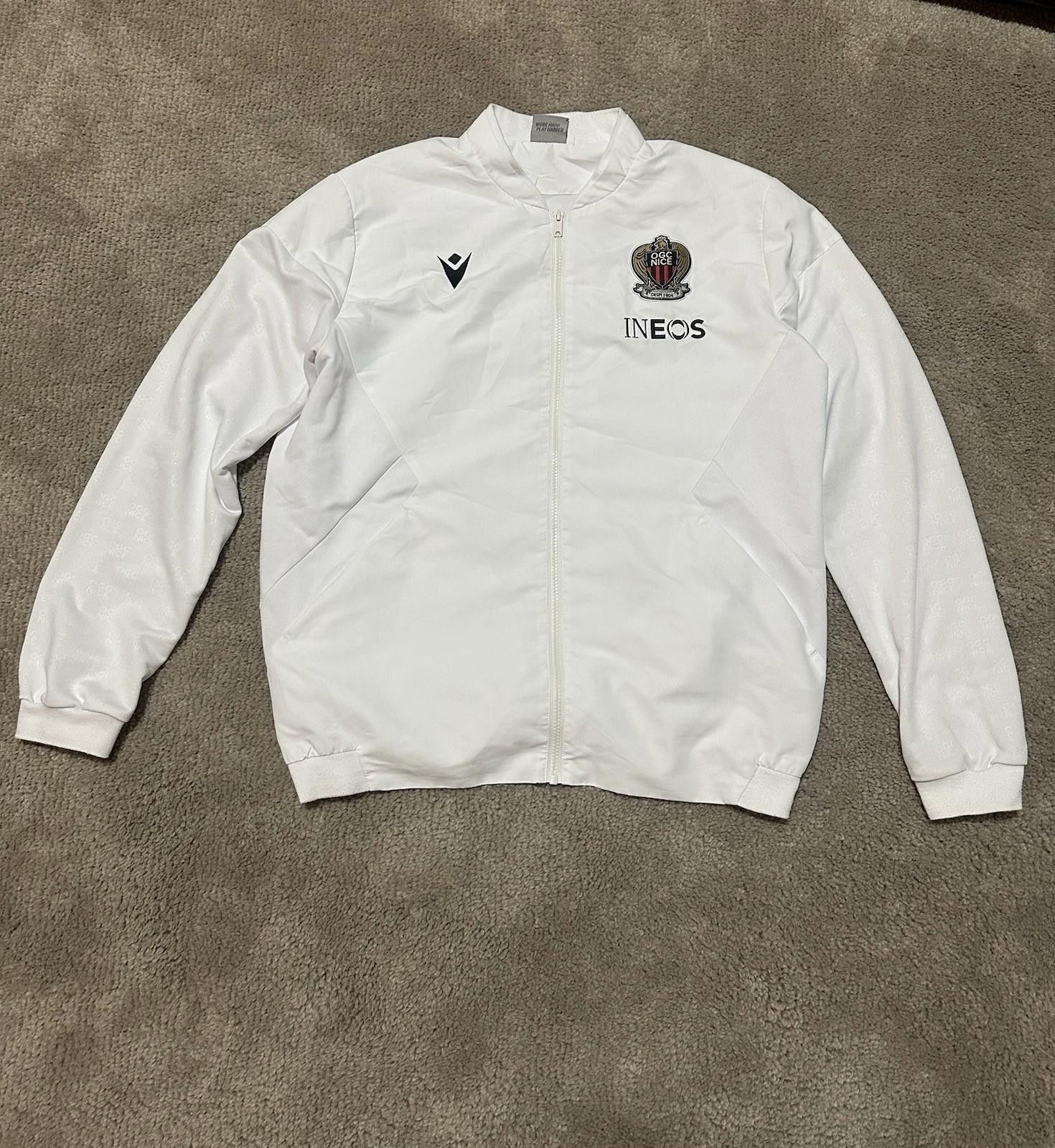 Macron Macron OGS NICE Football Soccer Track Jacket Sz L Size US L / EU 52-54 / 3 - 1 Thumbnail