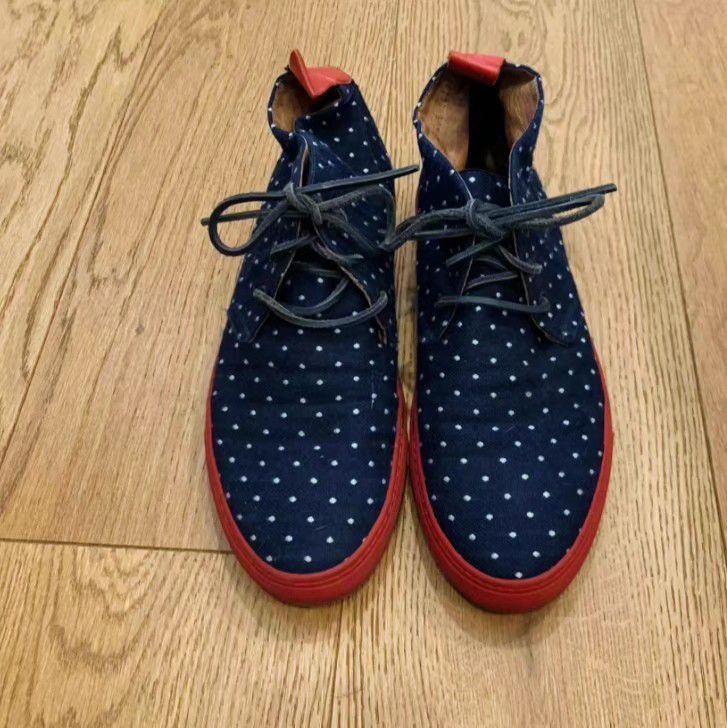 Del Toro × Vintage Size 10 Polka Dot Used Vintage Style Hi Top Chukka Sneakers Size US 10 / EU 43 - 3 Thumbnail