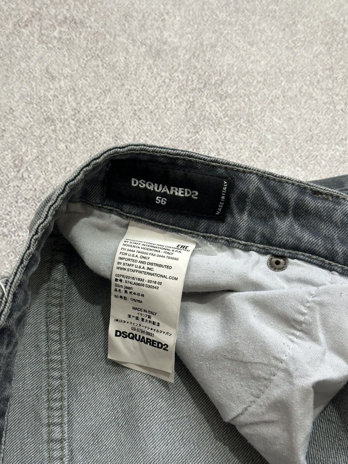 Dsquared2 Dsquared2 Luxury Gray Wash Denim Distressed Style Slim Jeans Size US 30 / EU 46 - 6 Thumbnail