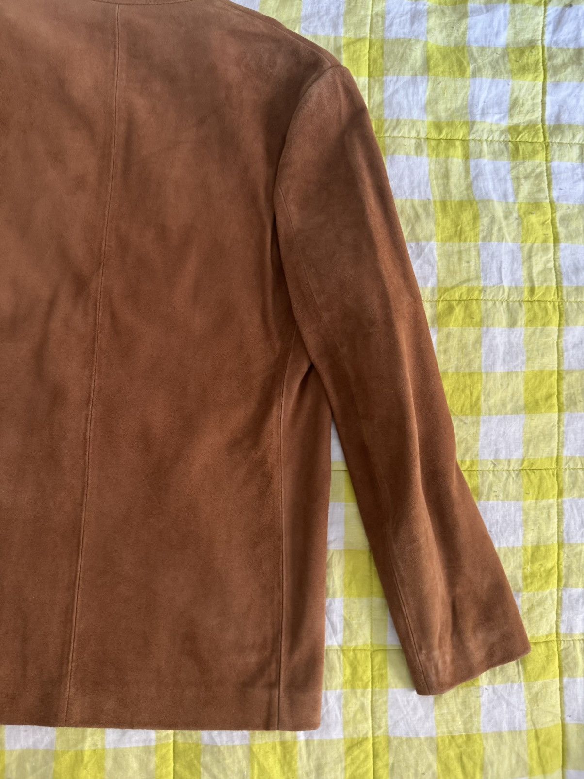 Beams Japan Beams Made in Italy Collarless Suede Jacket 42 XS NWT Size US XS / EU 42 / 0 - 18 Thumbnail