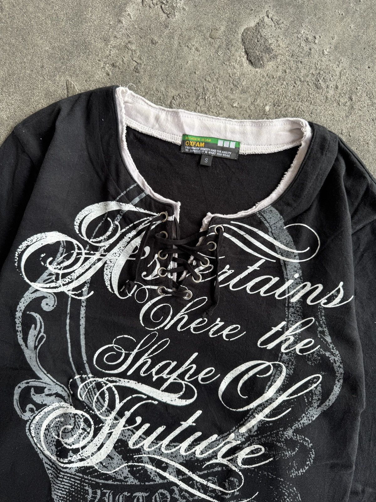 If Six Was Nine Oxfam Lace Up Poem LS tshirt Size US S / EU 44-46 / 1 - 6 Thumbnail