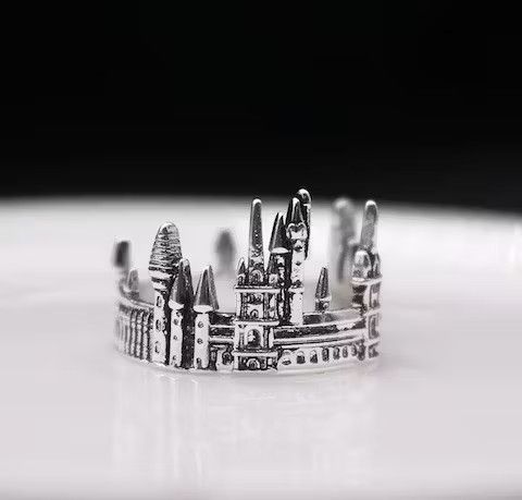 Jewelry City Castle Ring Modern Architecture Goth Jewelry Chrome Size ONE SIZE - 2 Thumbnail
