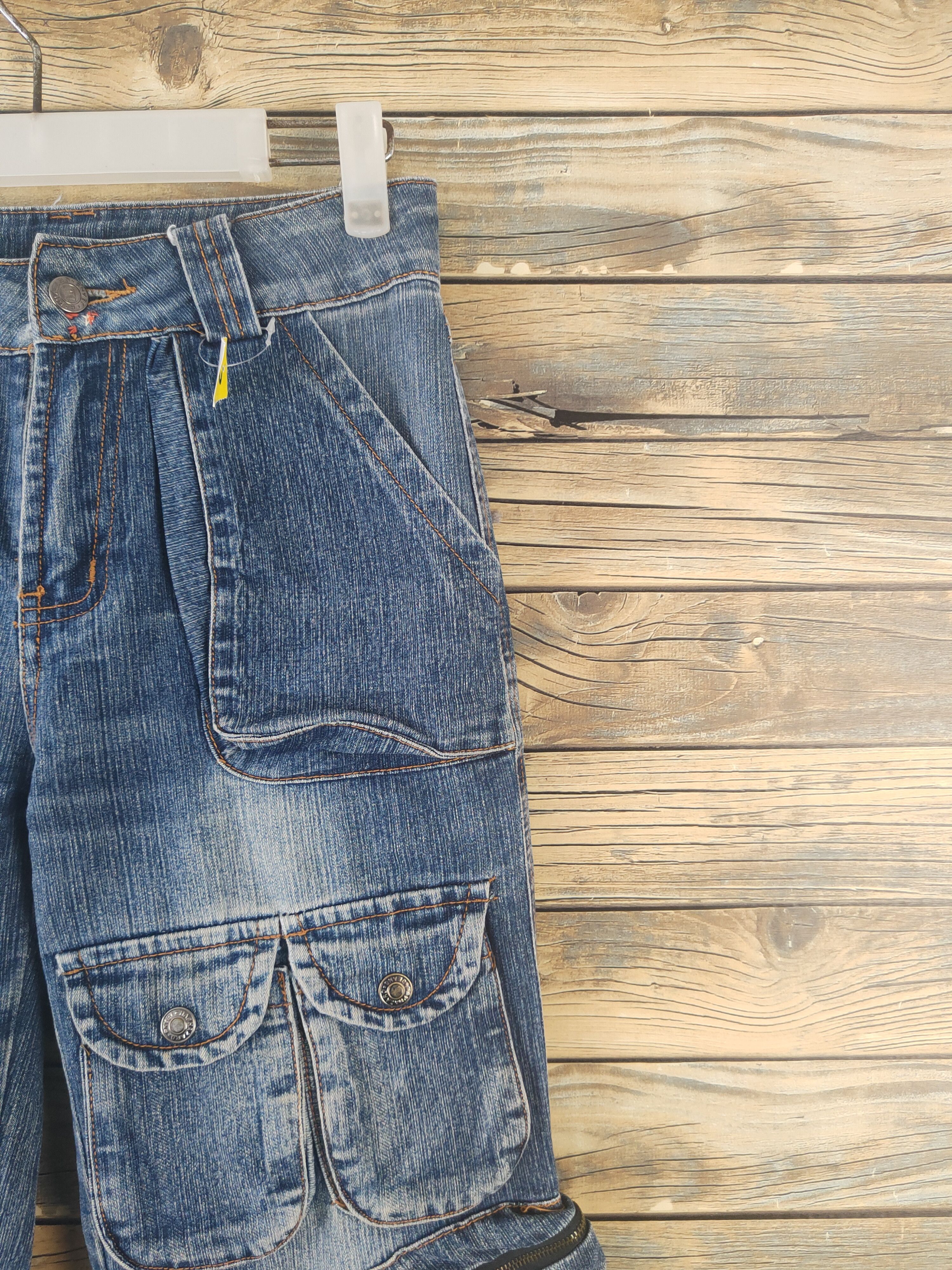 Japanese Brand DL Haphazard Blue Distressed Ripped Denim Jeans #2043 Size US 26 / EU 42 - 5 Thumbnail