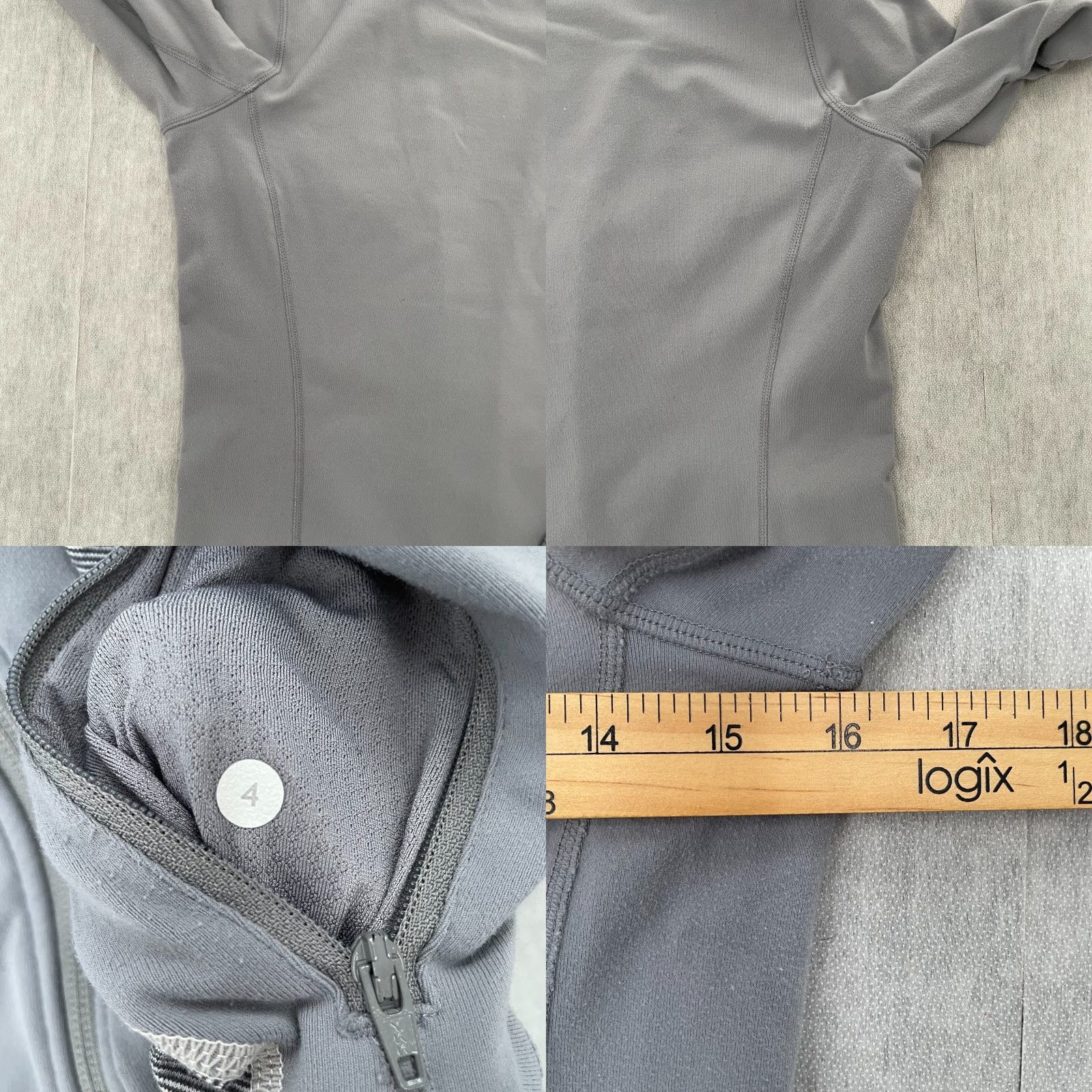 Lululemon Lululemon Scuba Jacket Womens 4 Gray Full Zip Funnel Neck Athletic Activewear Size S / US 4 / IT 40 - 8 Thumbnail