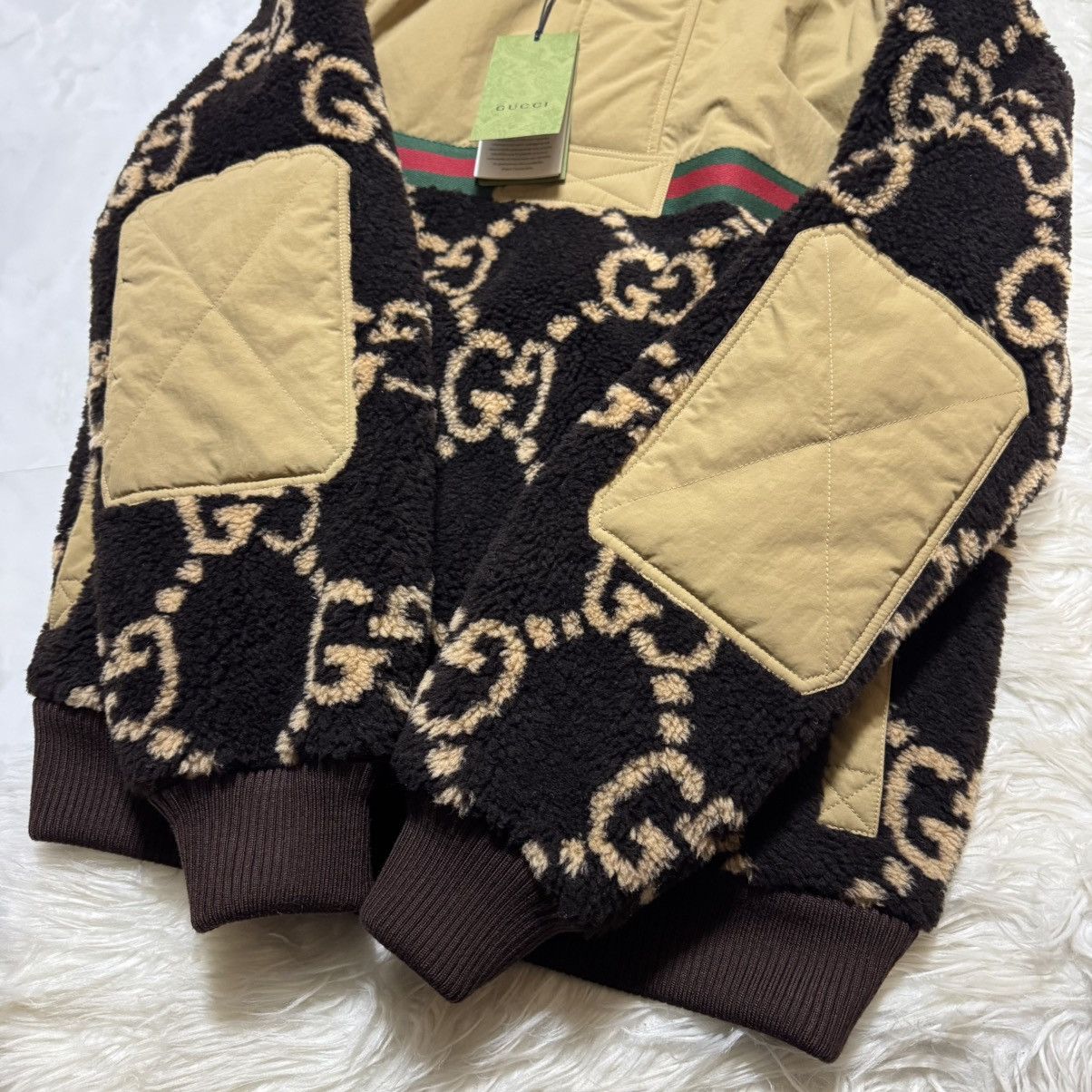 Gucci with tags. Gucci Jacquard GG Pattern Sherry Line Half-Zip Size US S / EU 44-46 / 1 - 12 Thumbnail