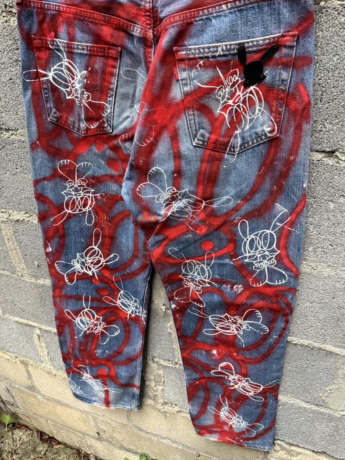Skoloct Skoloct Spray Painted Bunny Denim Size US 36 / EU 52 - 4 Thumbnail