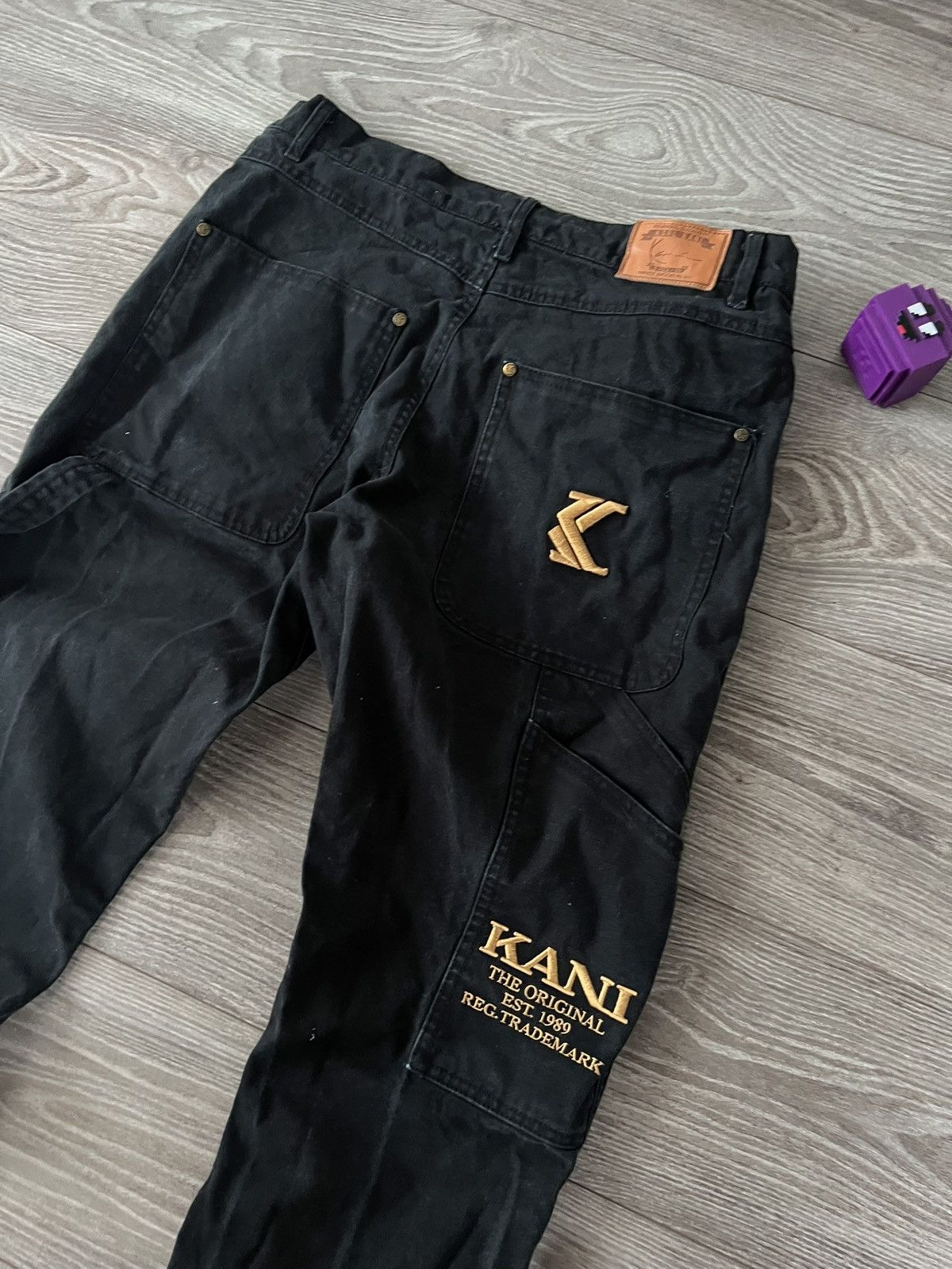 Karl Kani Karl Kani Embroidered Logo Rap Black Denim Unisex Jeans Size US 32 / EU 48 - 16 Thumbnail