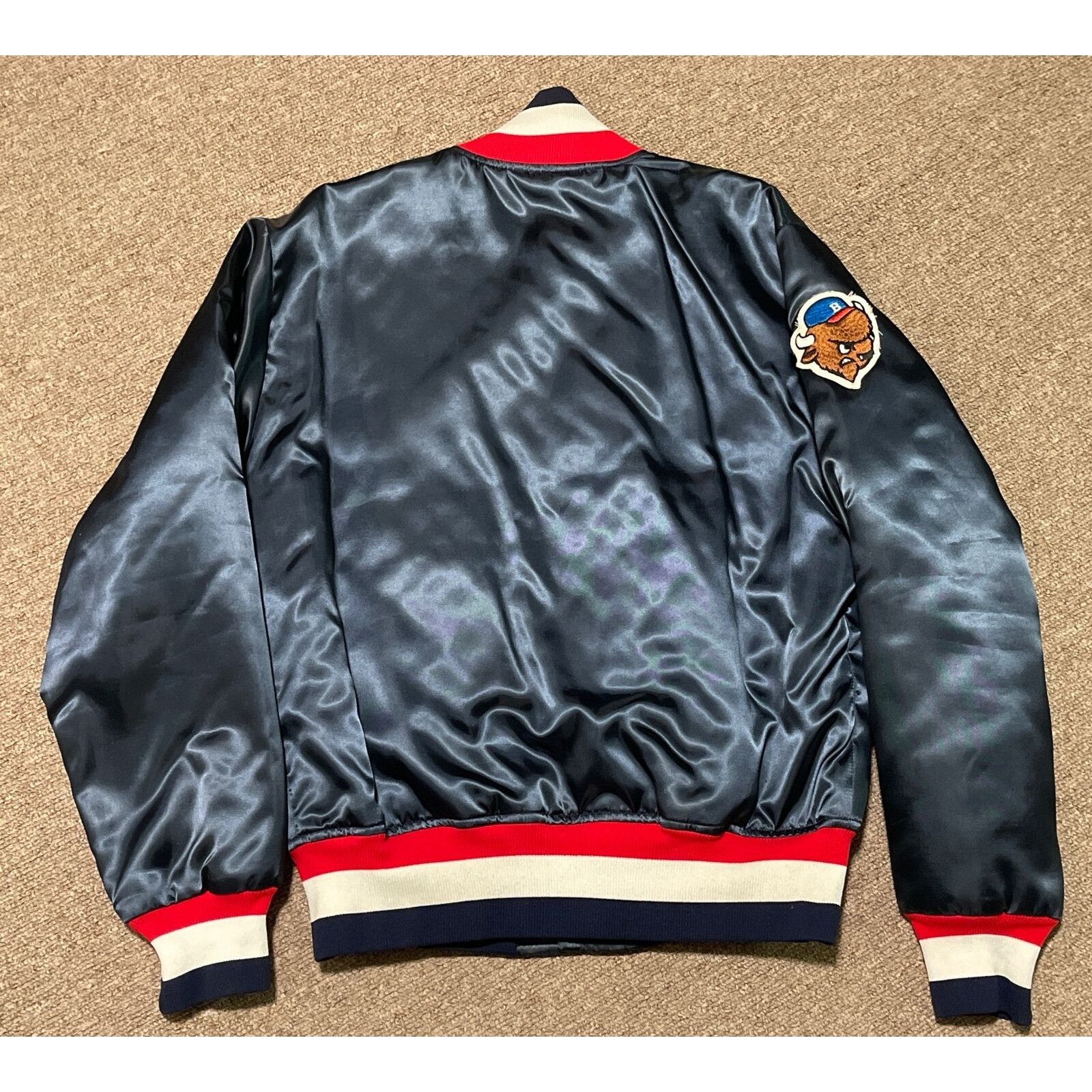 Other Vintage 80s Medium BUFFALO BISONS MILB Satin Bomber Spellout Size US M / EU 48-50 / 2 - 11 Thumbnail