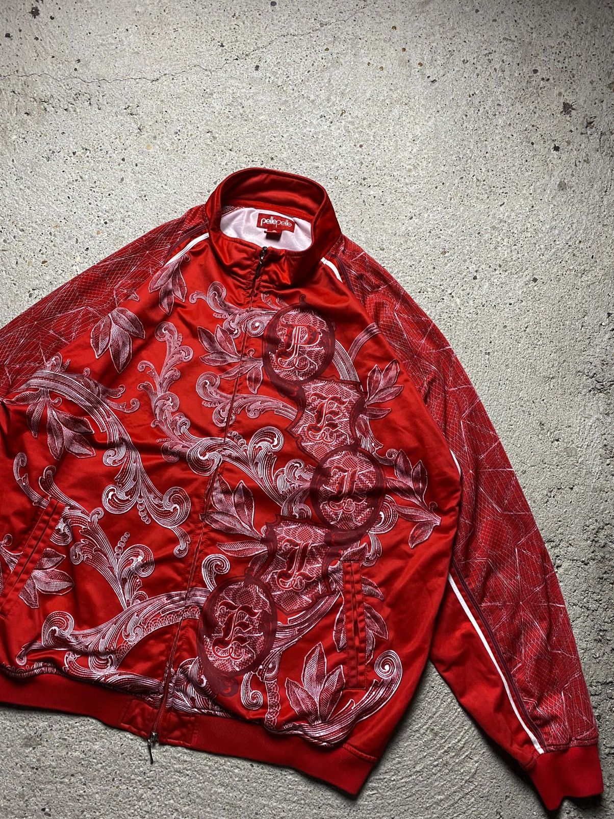 Affliction Pelle pelle zip-up sweatshirt vintage red retro baggy Size US XL / EU 56 / 4 - 2 Thumbnail