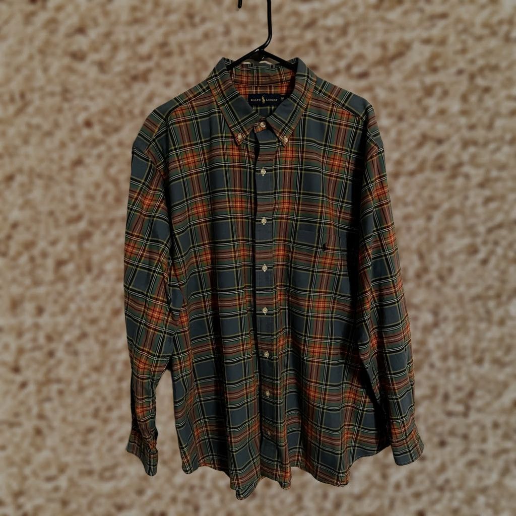Polo Ralph Lauren Polo Ralph Lauren Button Up Shirt Men's Big/Tall 2XB Multicolor Plaid L/S Size US XXL / EU 58 / 5 - 1 Thumbnail