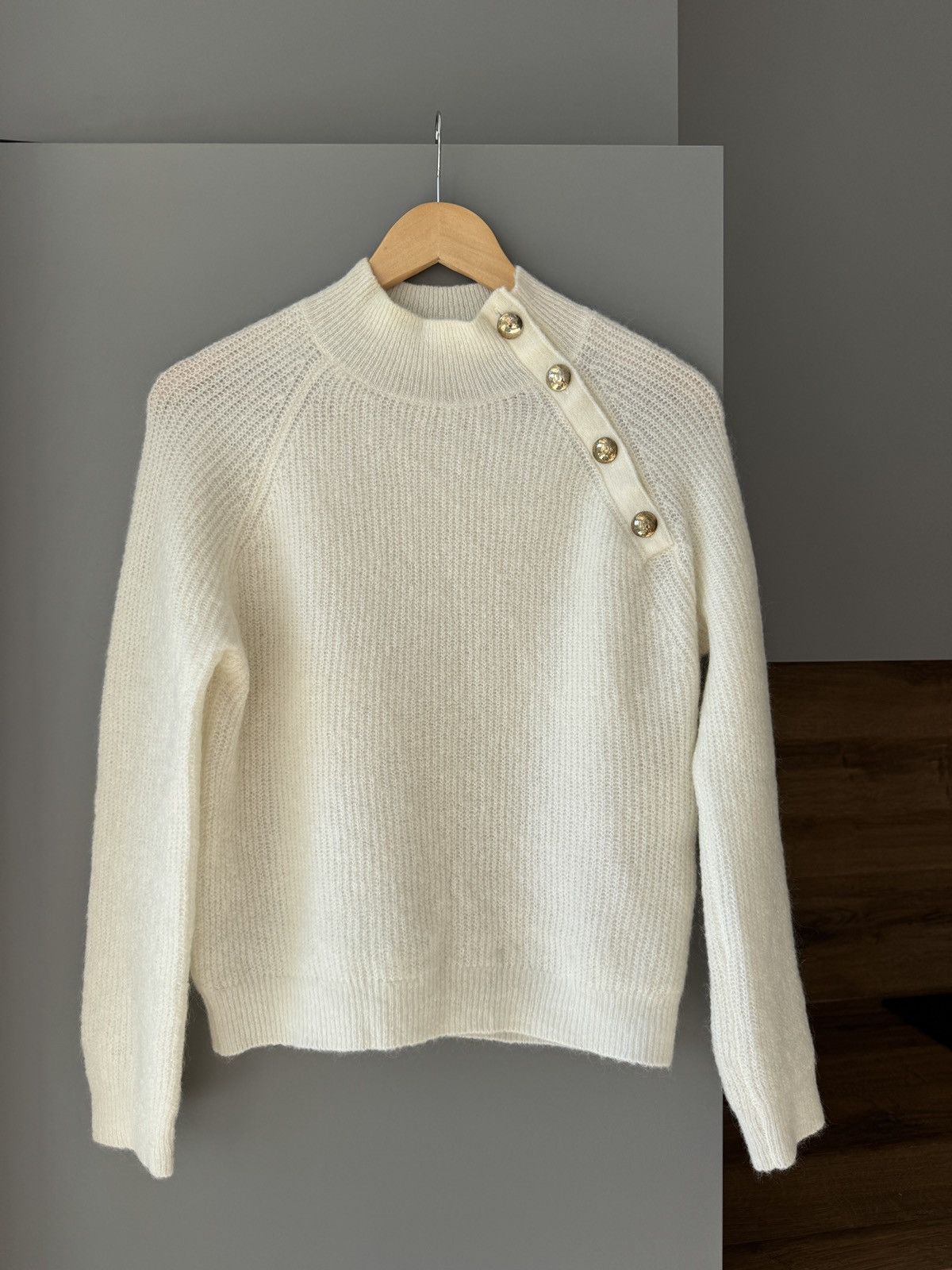 Sezane LA MAILLE SEZANE Kid Mohair Beige Jumper XS Size XS / US 0-2 / IT 36-38 - 1 Thumbnail