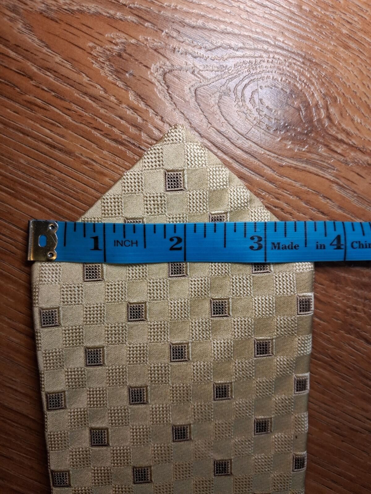 Hugo Boss Hugo Boss Silk Tie Yellow Geometric Wide Made in Italy Size ONE SIZE - 7 Thumbnail