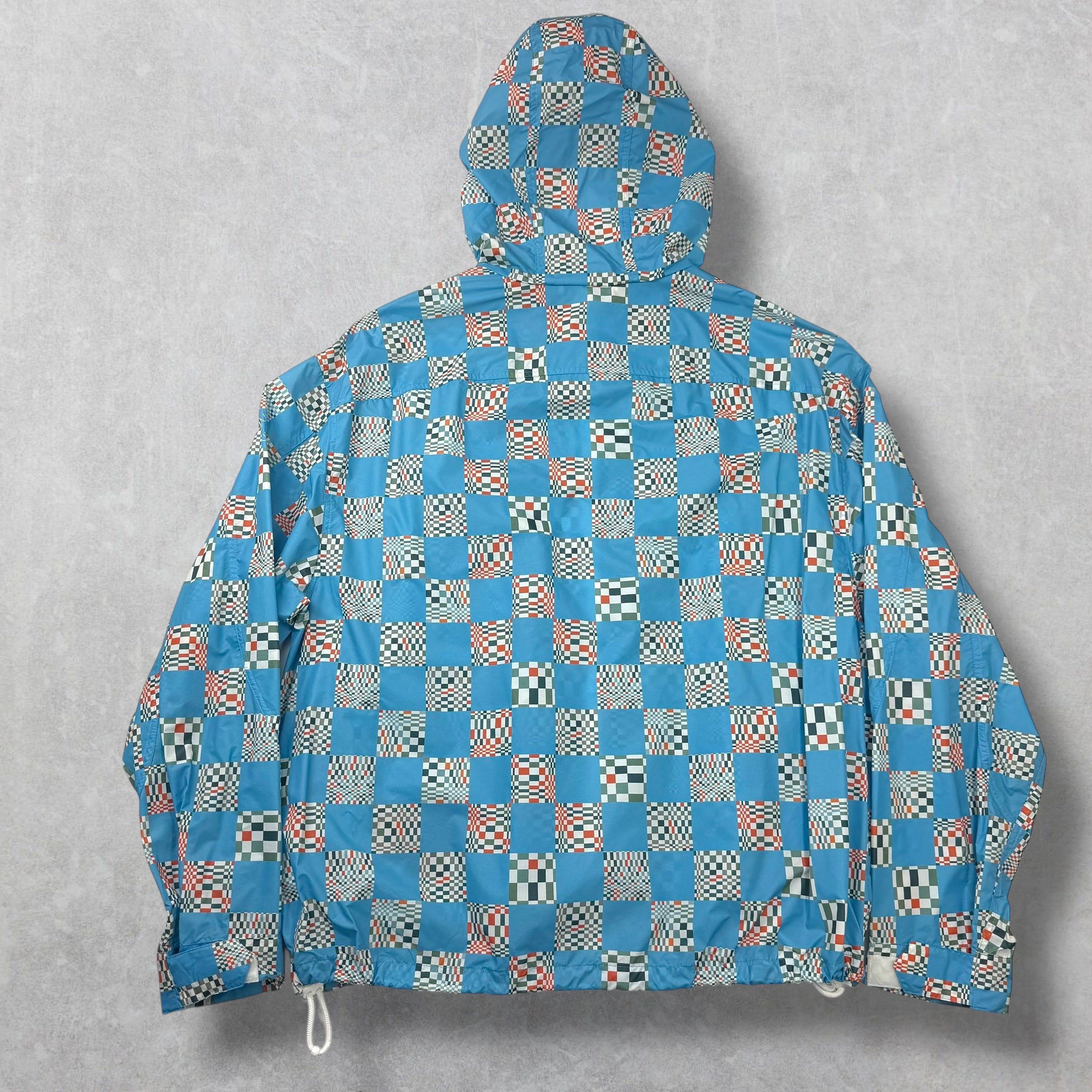 Louis Vuitton Louis Vuitton Distorted Damier Blue Nylon Windbreaker Jacket Size US S / EU 44-46 / 1 - 5 Thumbnail