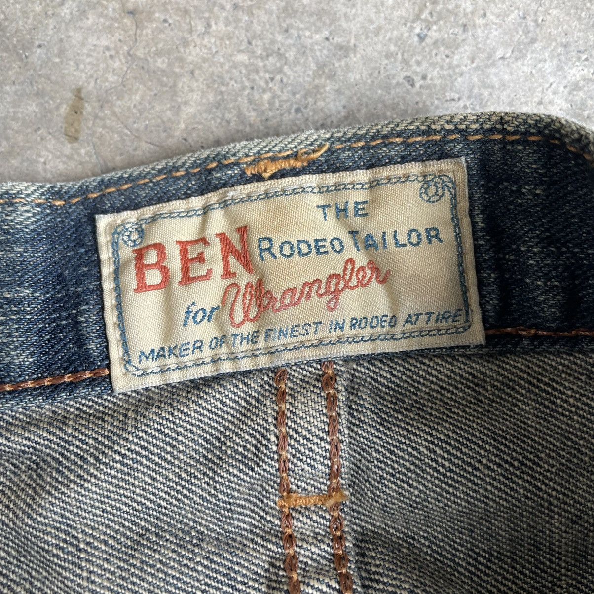 Wrangler 🔥Vintage 80s Wrangler Stoned Washed Ripped Denim Jeans Size US 32 / EU 48 - 17 Thumbnail