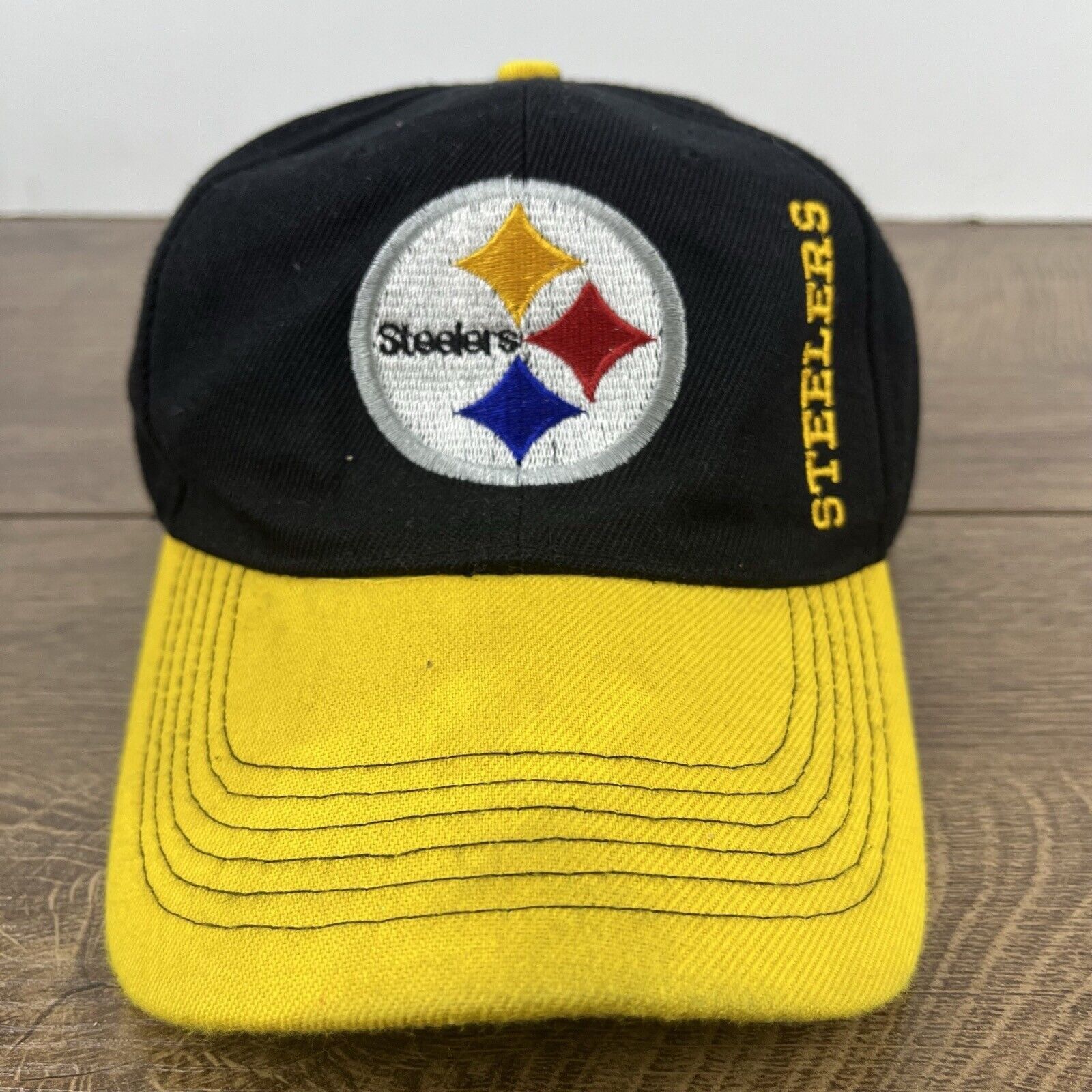 Other Pittsburgh Steelers Hat Yellow Bill Black Hat Adjustable Bla Size ONE SIZE - 5 Thumbnail
