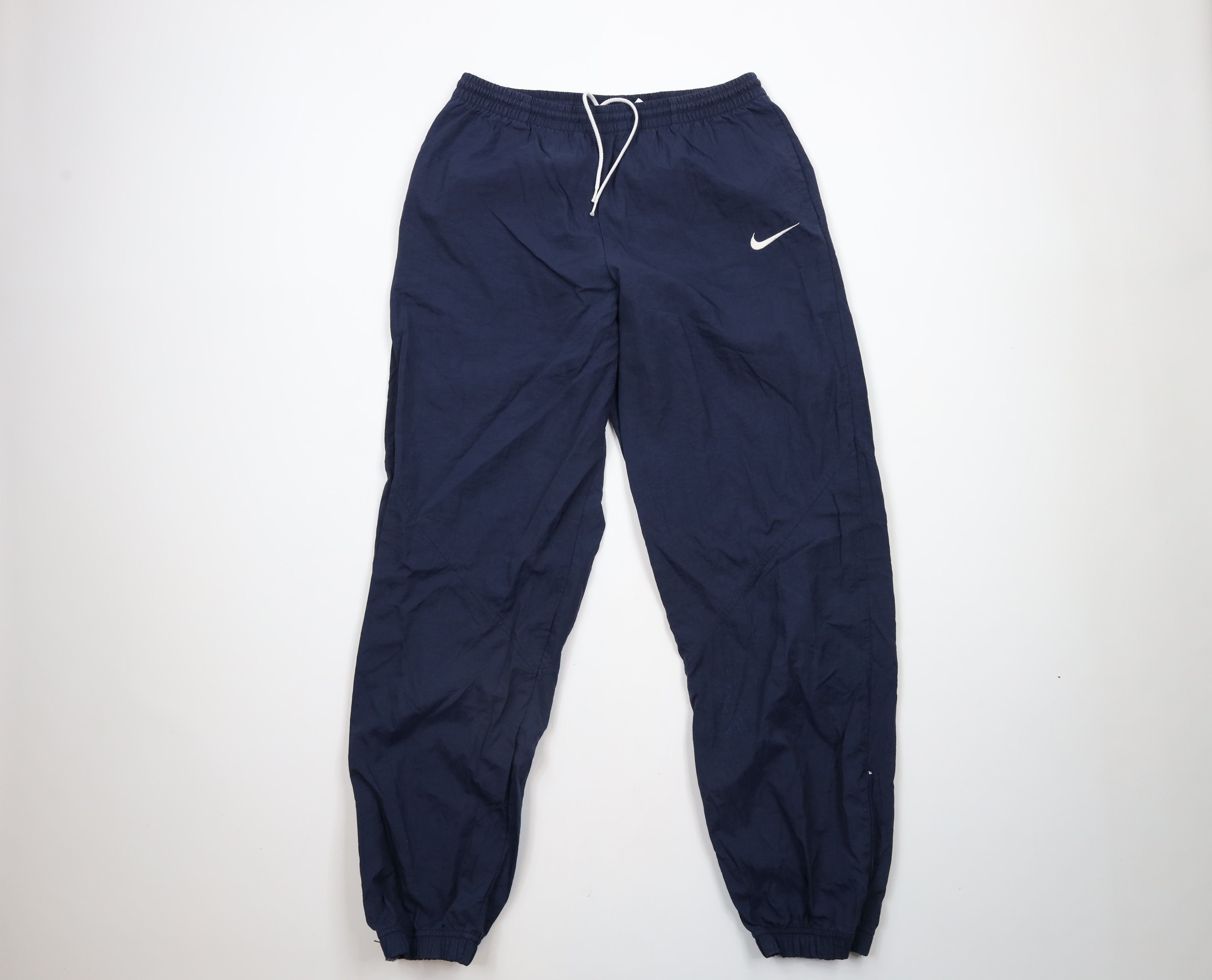 Nike Vintage 90s Nike Scott Mini Swoosh Nylon Joggers Pants Blue Size US 38 / EU 54 - 1 Thumbnail