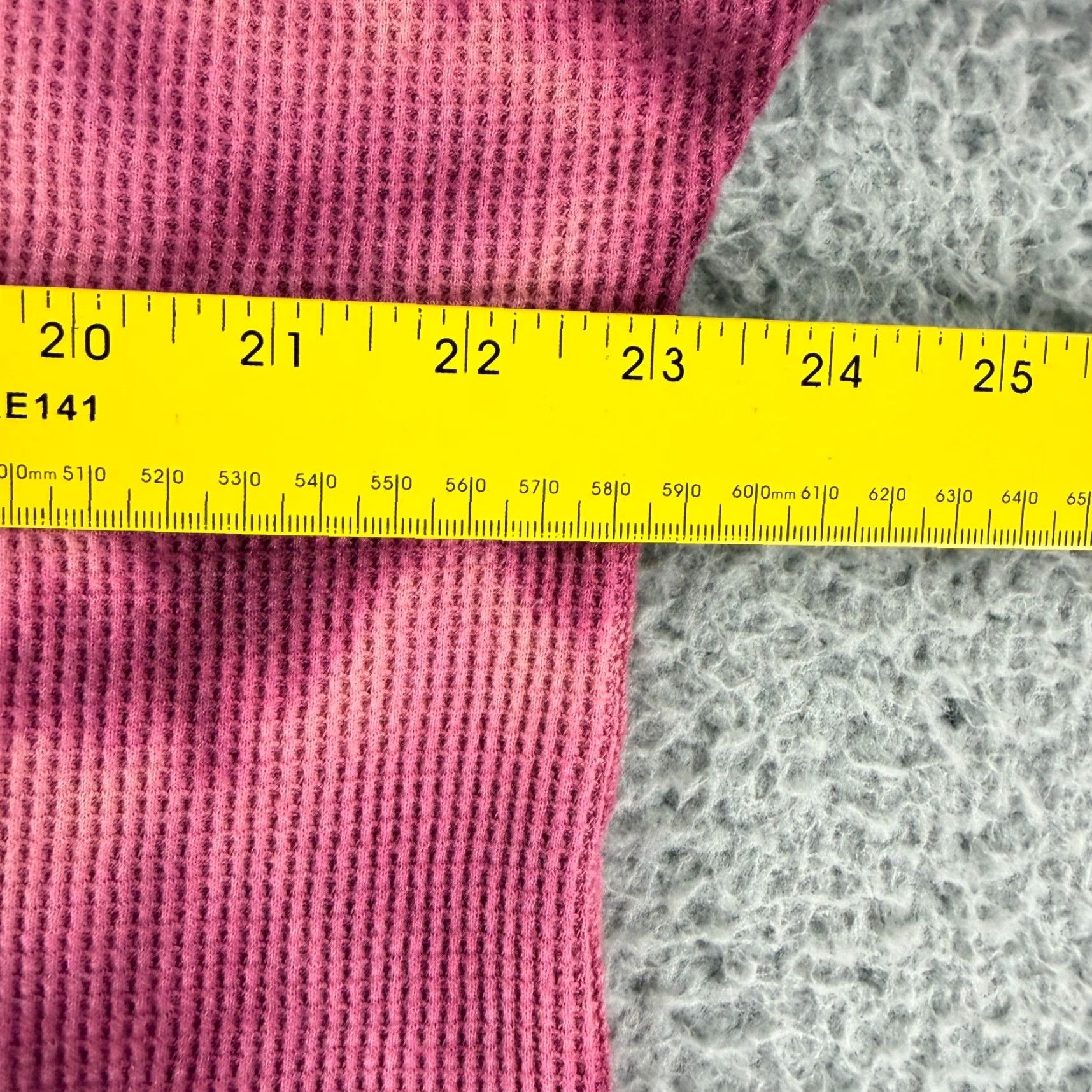 Vintage Maeve Shirt Womens Medium Pink Tie Dye Waffle Knit Long Sleeve Cowl Neck Stretch Size M / US 6-8 / IT 42-44 - 5 Thumbnail