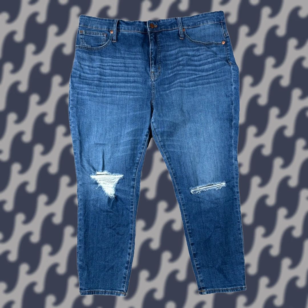 Madewell Madewell Jeans Women 34 P Curvy Skinny Crop High Rise Medium Wash Distressed Jeans Women Crop Skinny High Rise Medium Wash Distressed Size 24" / US 00 / IT 34 - 1 Thumbnail