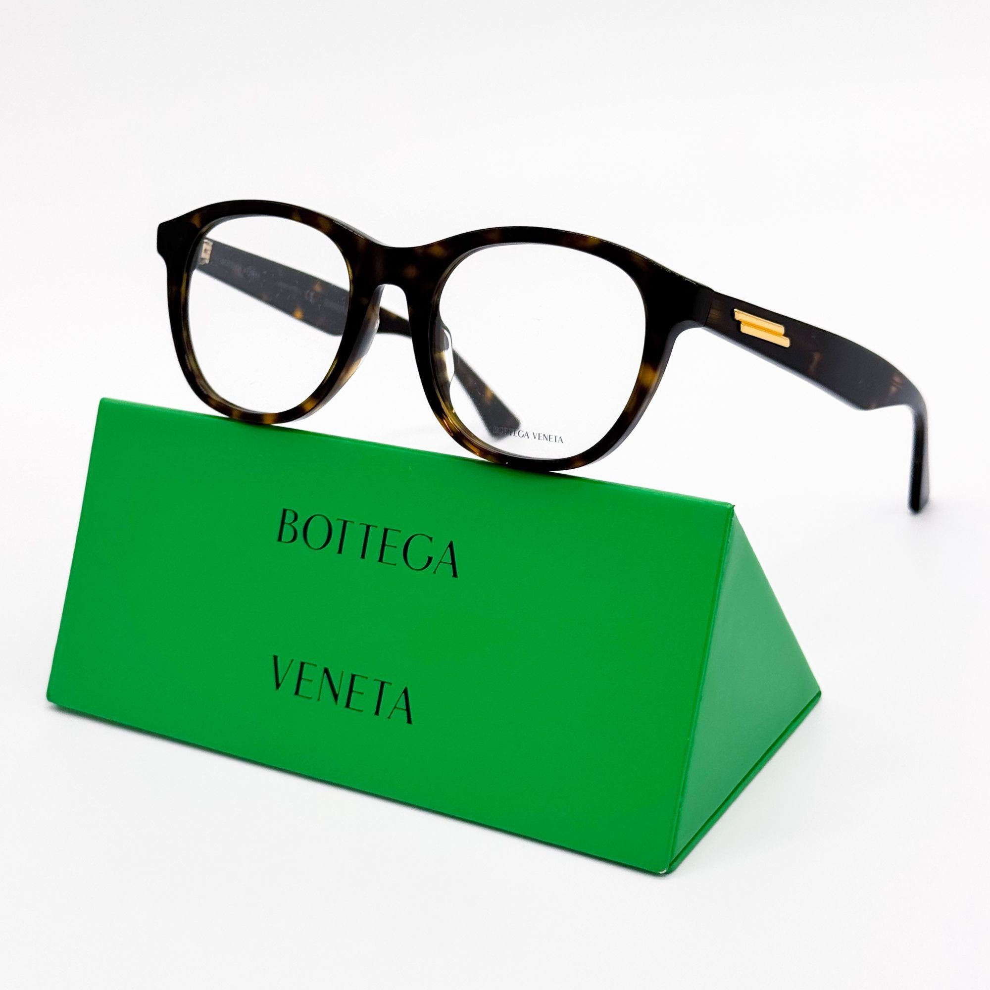 Bottega Veneta NEW BOTTEGA VENETA EYEGLASSES BV1130OA 002 HAVANA ROUND WOME Size ONE SIZE - 1 Thumbnail