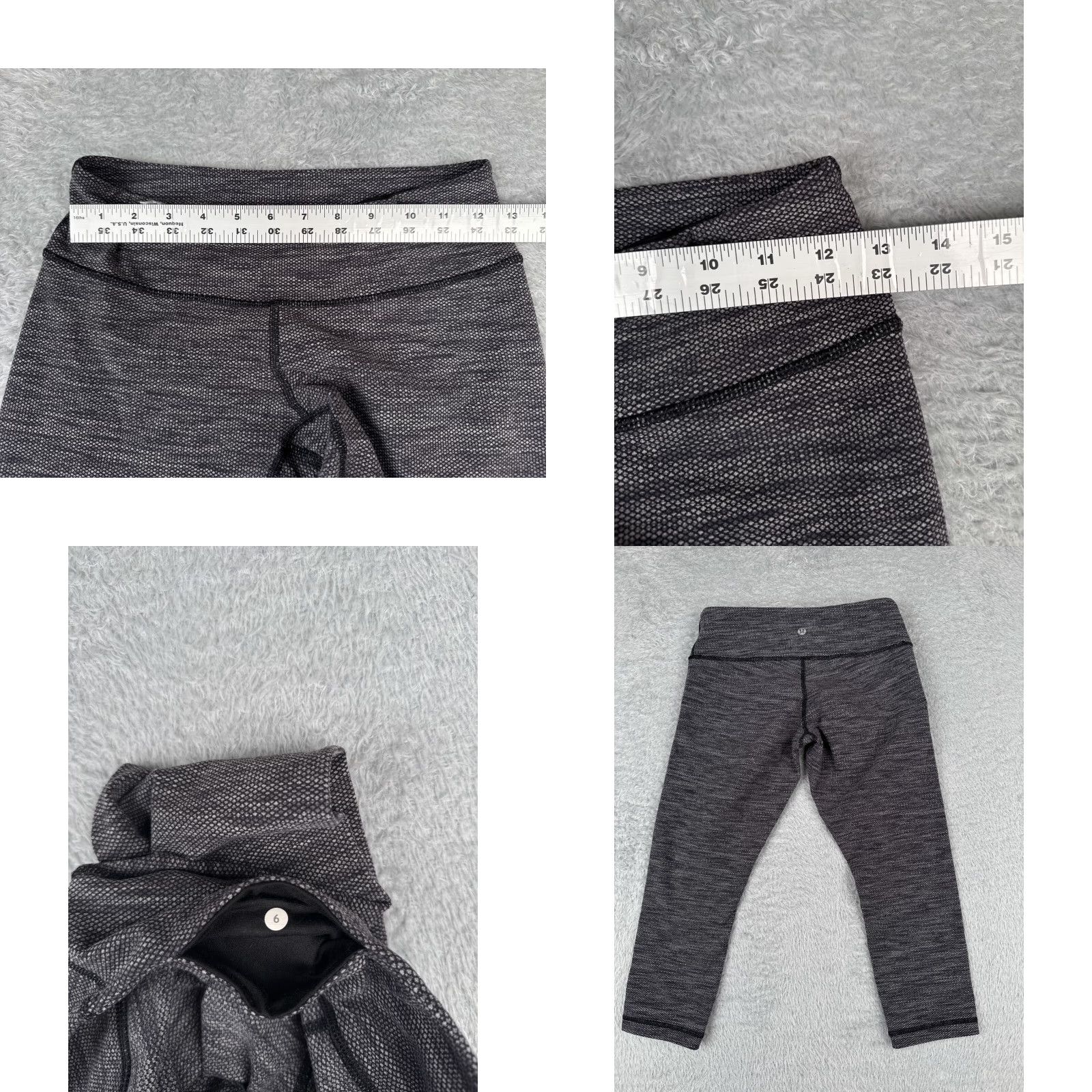 Lululemon Lululemon Pants Women 6 Gray Wunder Under Crop III Full-On Luxtreme 21" Cropped Yoga Athletic Straight Inseam 21 in Size 28" / US 6 / IT 42 - 8 Thumbnail