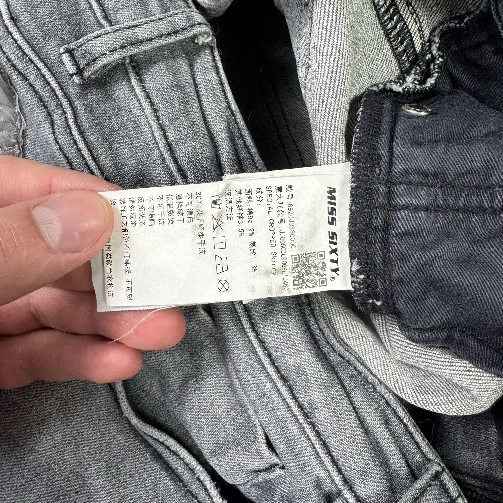 Miss Sixty Vintage Miss Sixty Avant Garde Grey Jeans Denim Pants Size 31" - 14 Thumbnail