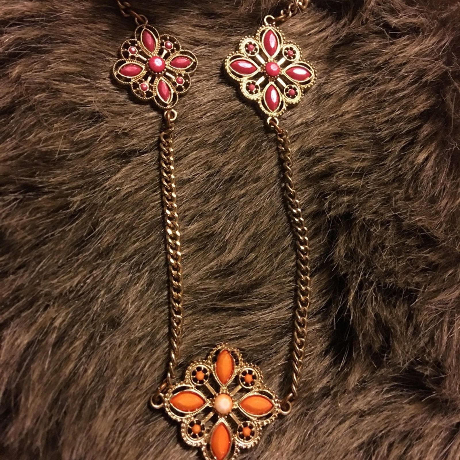 Jewelry Vintage Charming Charlie stone medallion necklace Size ONE SIZE - 6 Thumbnail