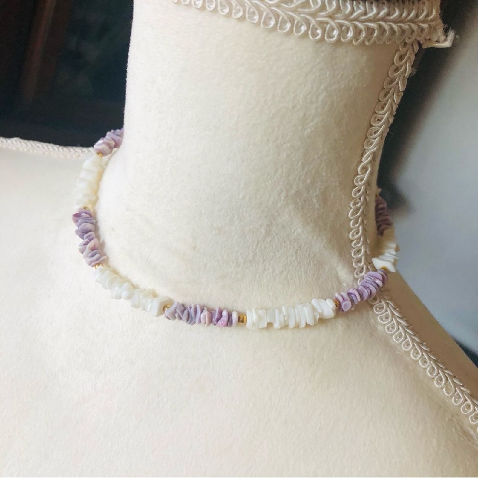 Vintage Vintage 70s painted shell chip choker necklace Size ONE SIZE - 4 Thumbnail