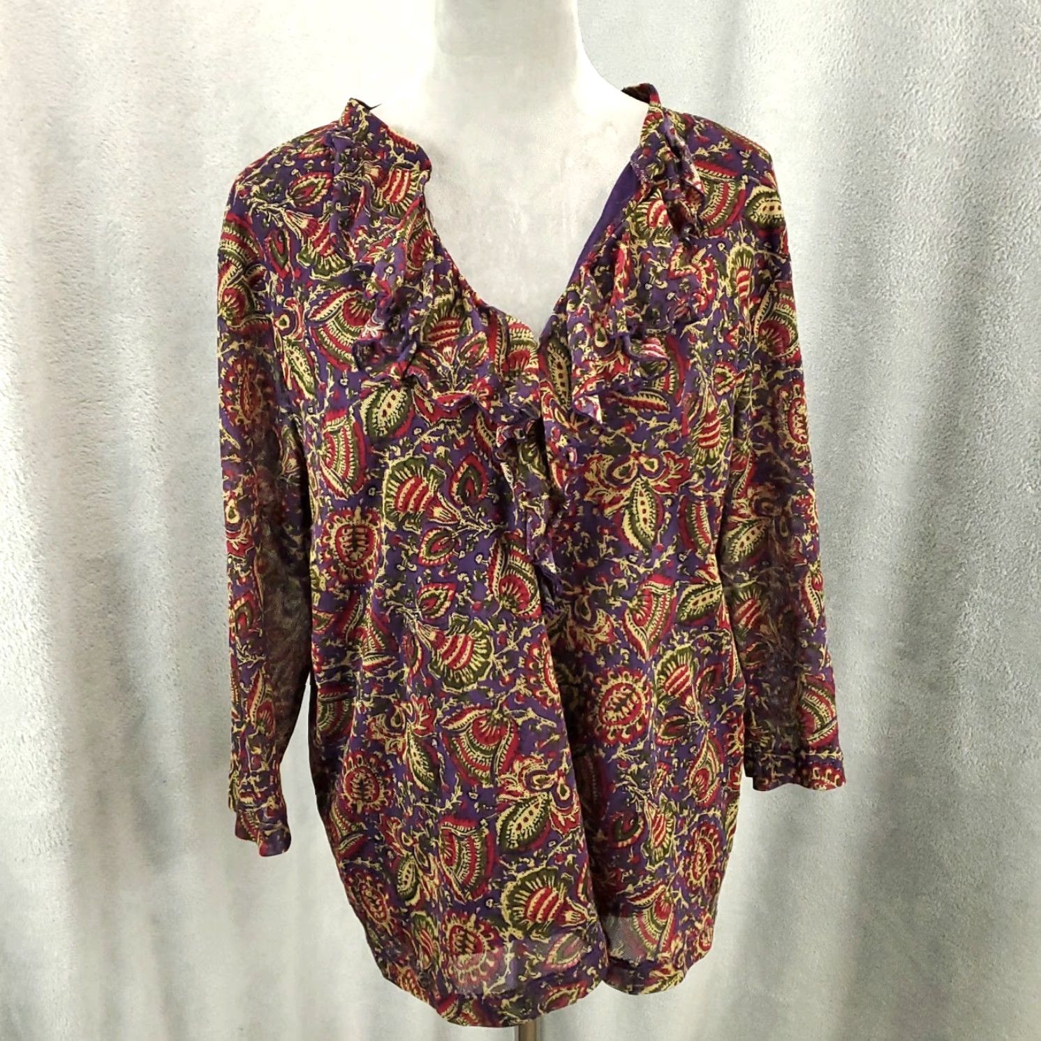 Chaps Chaps Womens Blouse 3X Size Plus Baroque? No Size XXL / US 16-18 / IT 52-54 - 2 Thumbnail