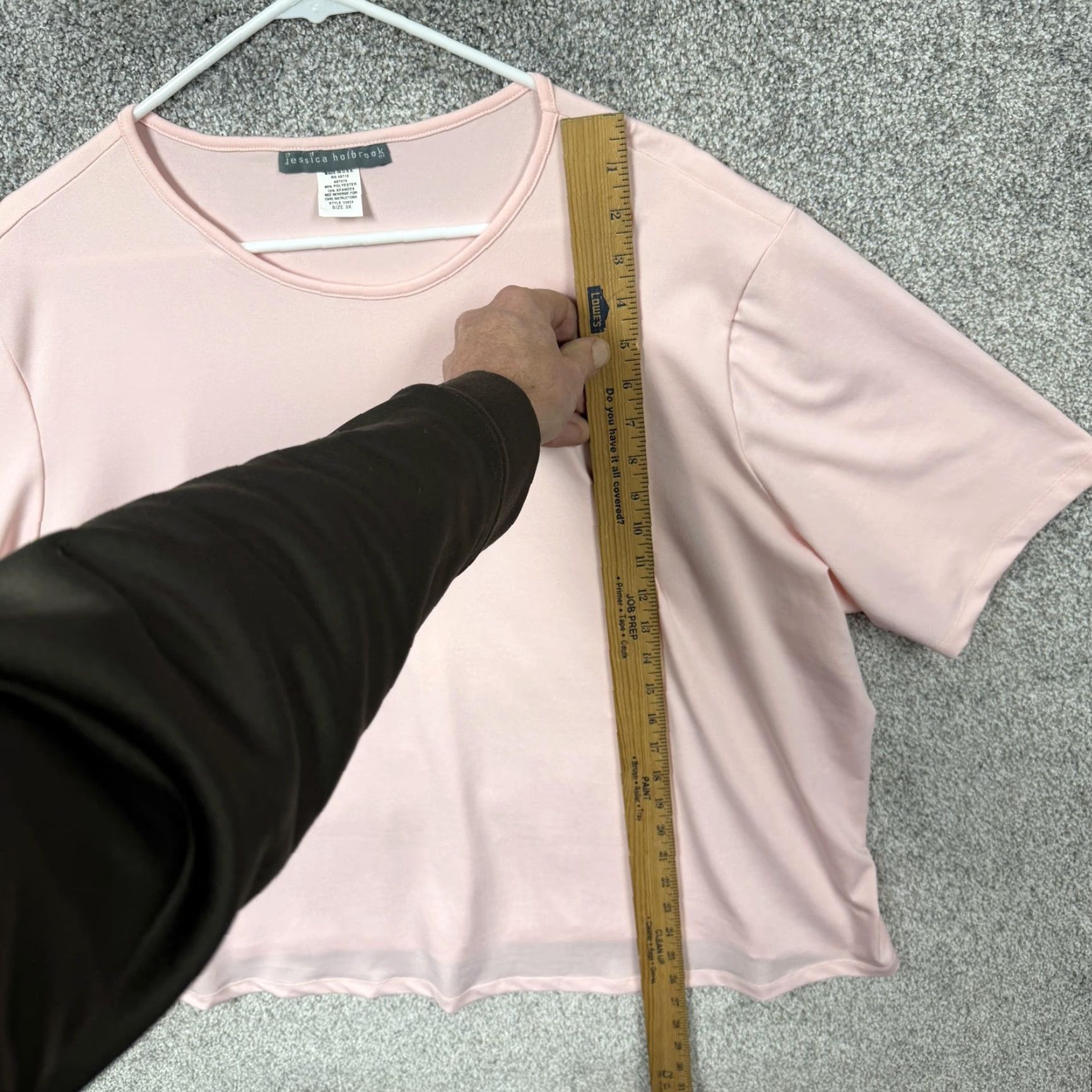 Vintage VINTAGE Jessica Holbrook T-Shirt 3X Plus Pink Solid Short Sleeve Round Neck Casual Basic Top Womens Size XXL / US 16-18 / IT 52-54 - 2 Thumbnail