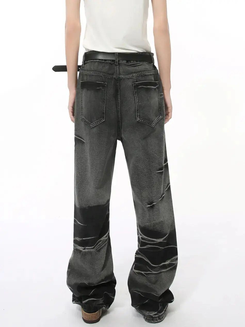 Japanese Brand Retro loose straight casual tie dye jeans Size US 32 / EU 48 - 5 Thumbnail