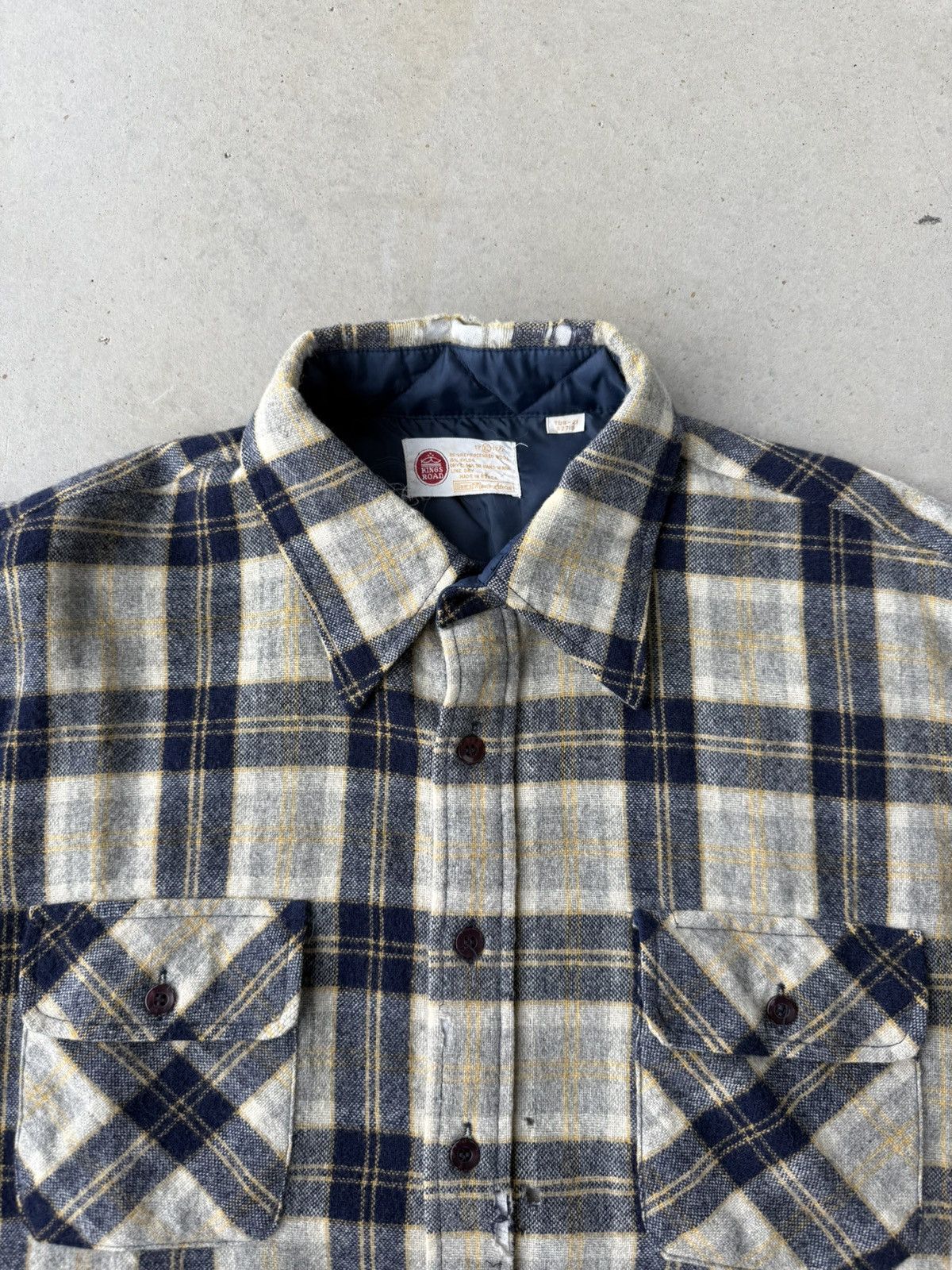 Japanese Brand × Vintage Vintage 80’s Plaid Wool Flannel Size US L / EU 52-54 / 3 - 3 Thumbnail