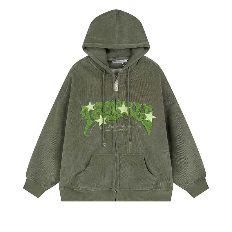 Japanese Brand × Vintage American Vintage Y2K Letter Embroidery Hoodies Couple Loose Size US L / EU 52-54 / 3 - 1 Thumbnail